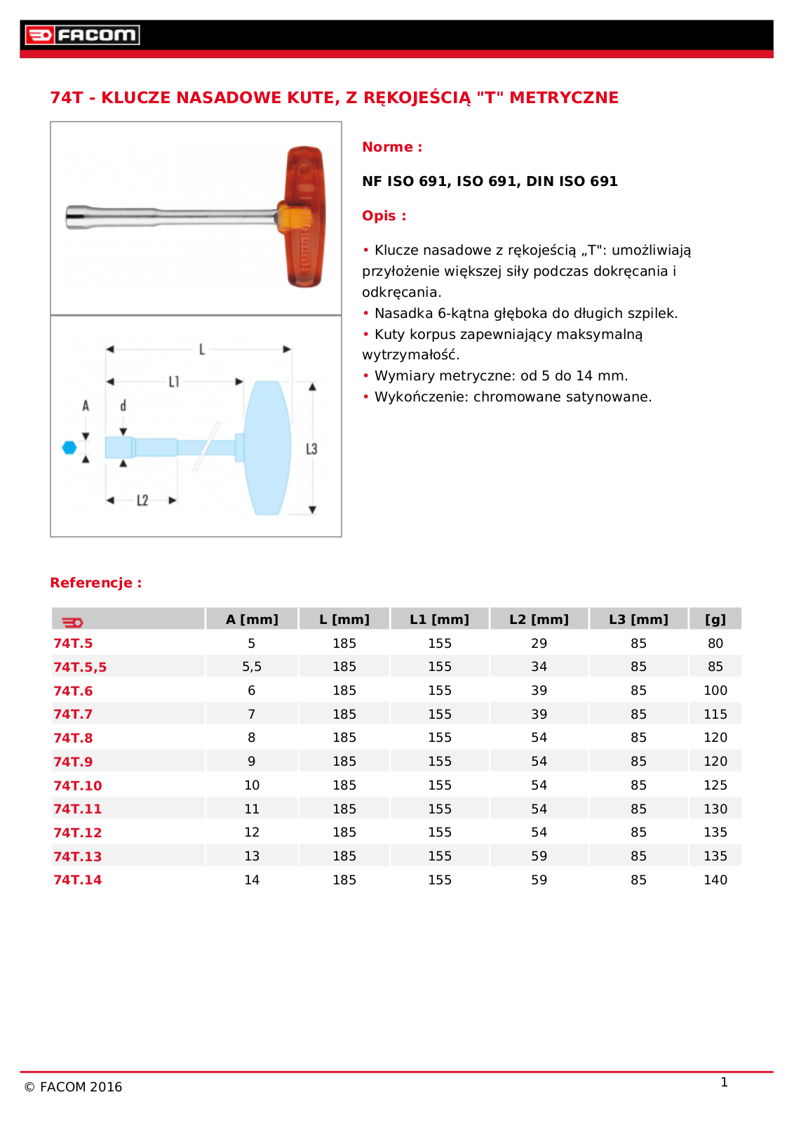 Facom 74T.5.5 Service Manual