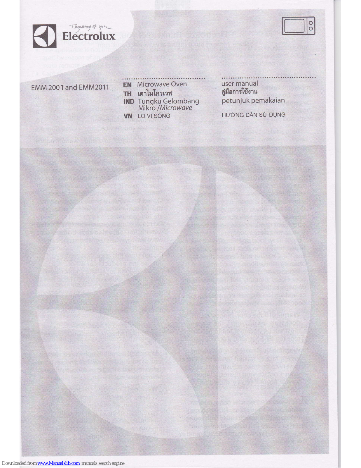 Electrolux EMM 2001, EMM 2011 User Manual - ManualMachine.com