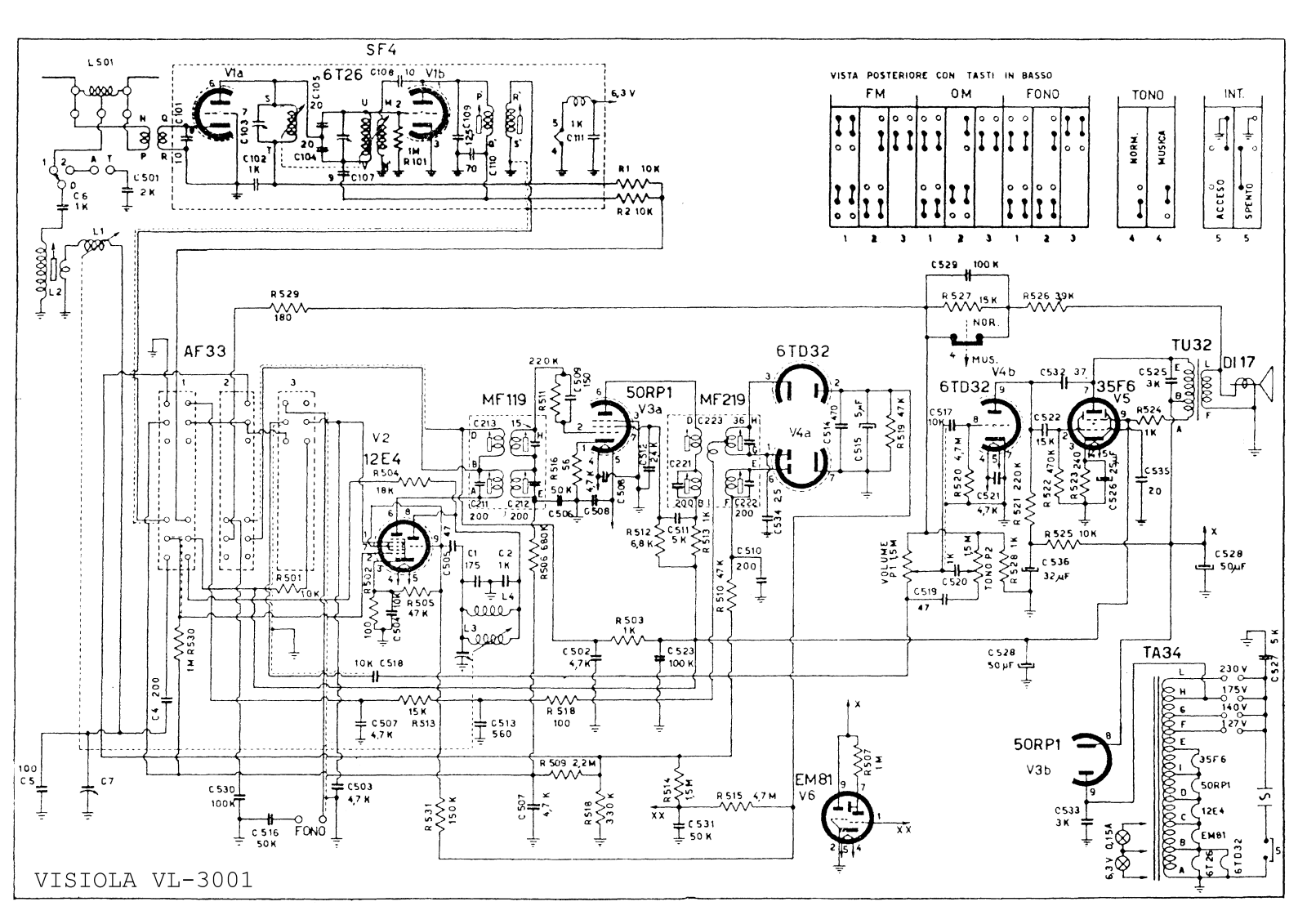 Visiola vl 3001 schematic