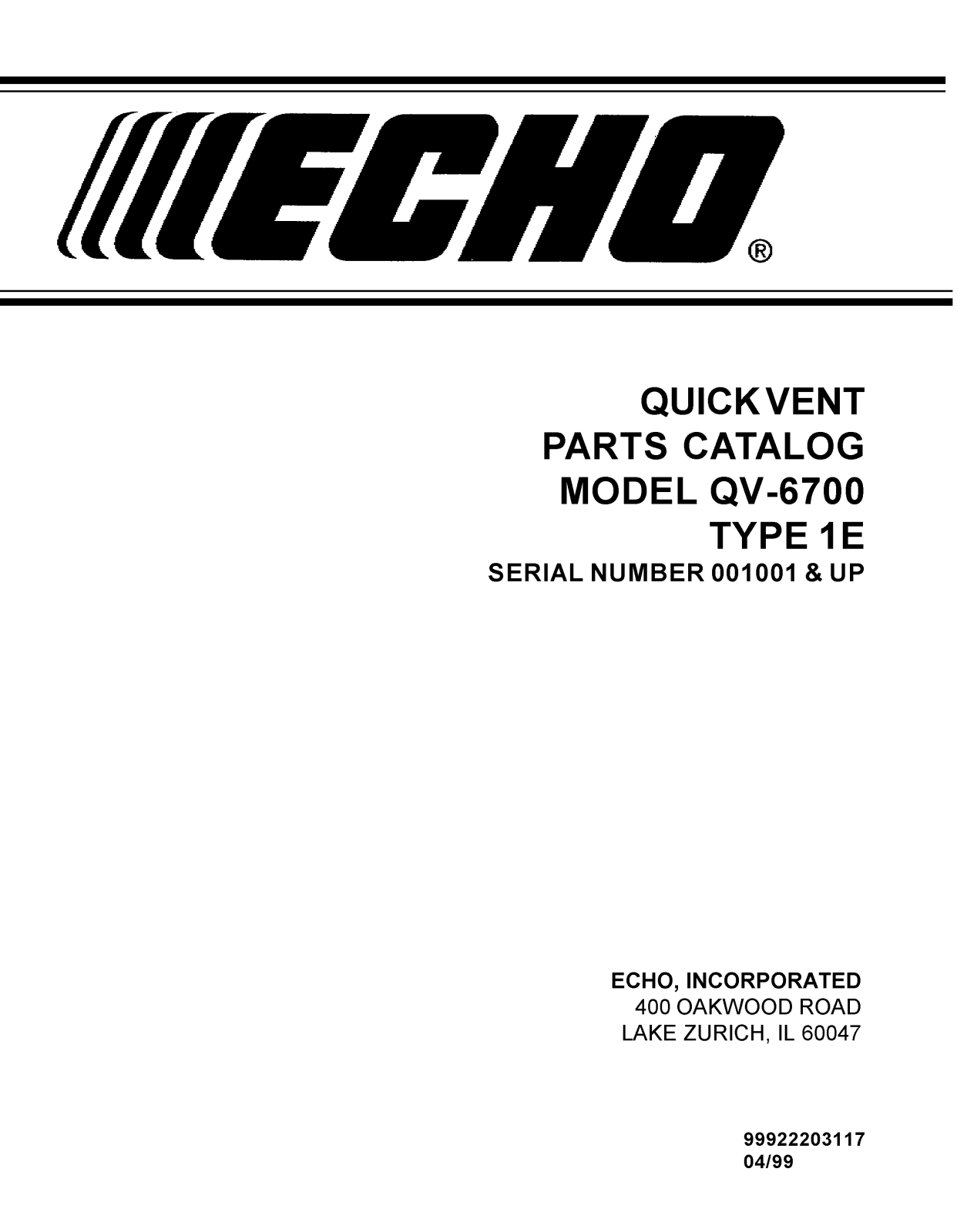 Echo QV-6700 User Manual