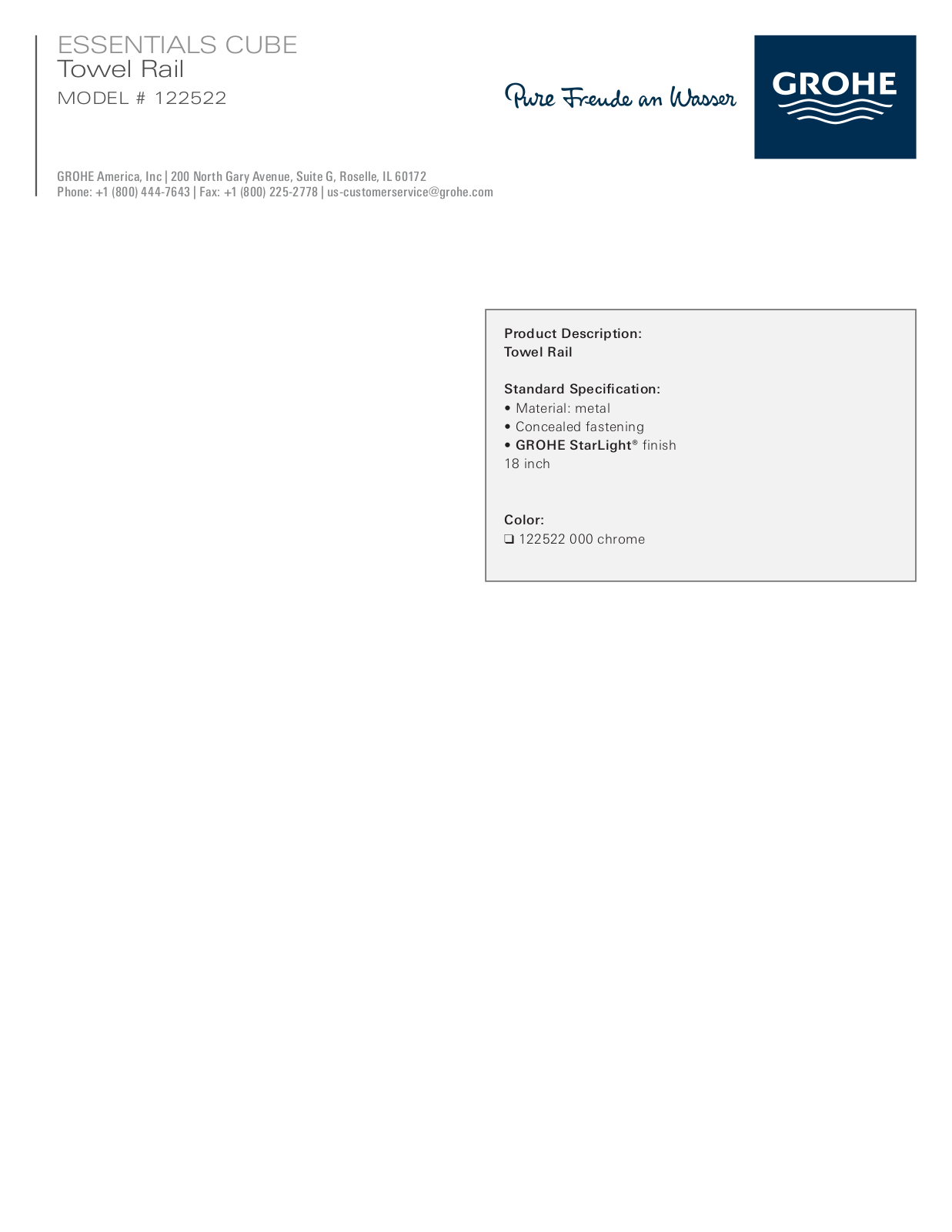 GROHE GRH5419 Specifications - ManualMachine.com