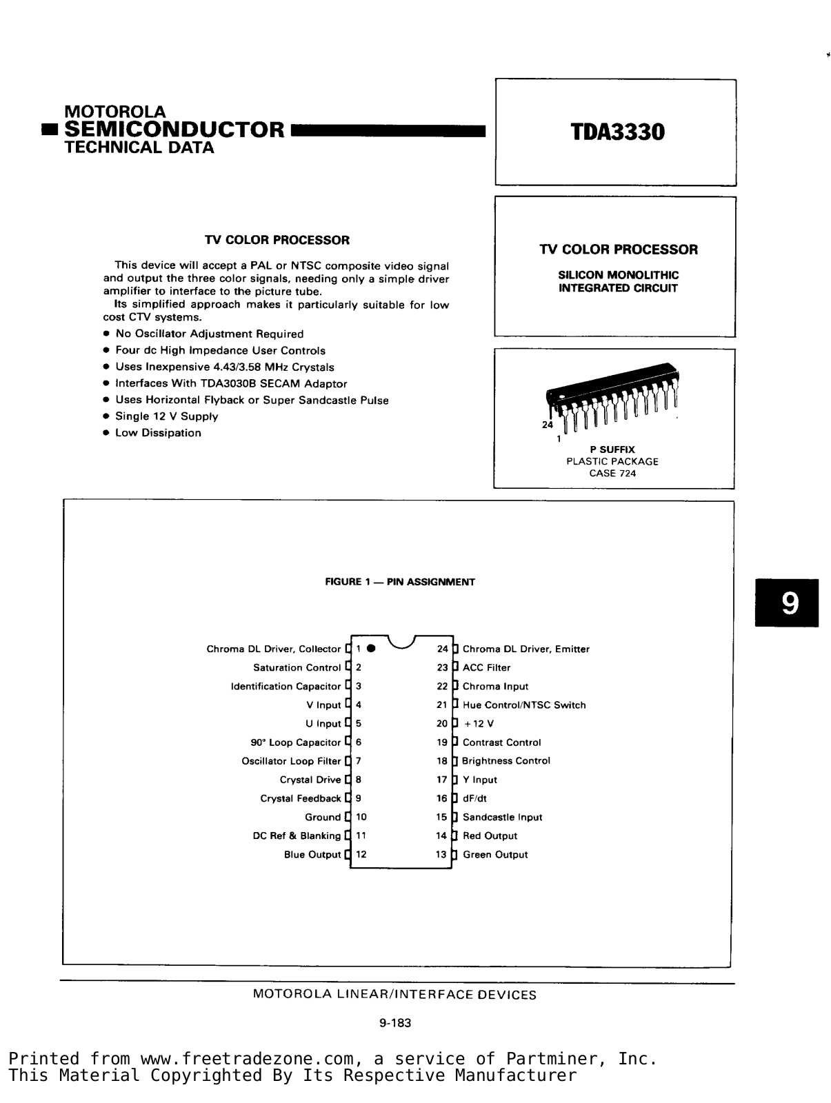Datasheet TDA3330 Specification - ManualMachine.com