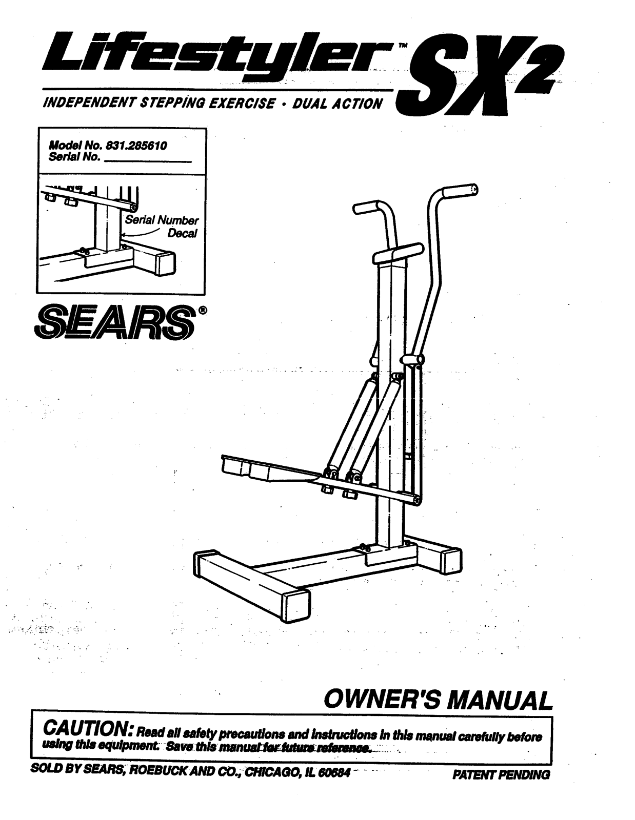 Lifestyler 831.285610 Owner's Manual