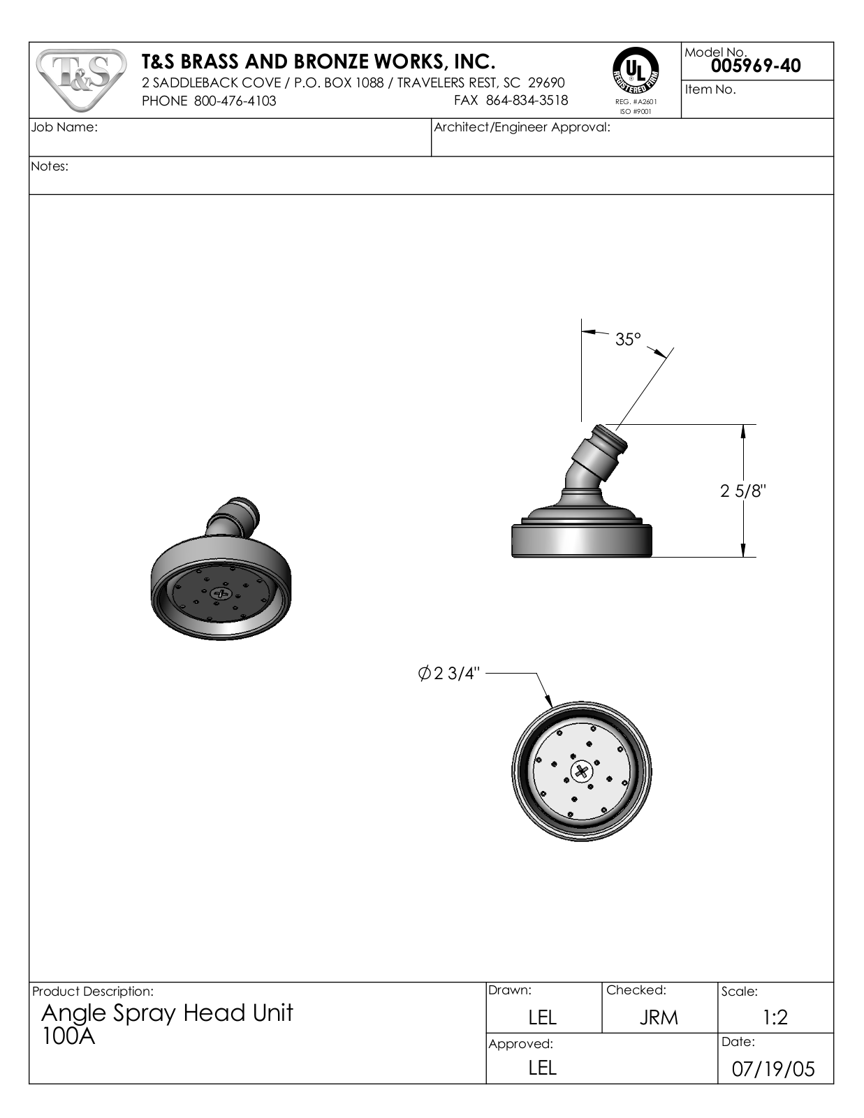 T&S Brass 005969-40 User Manual