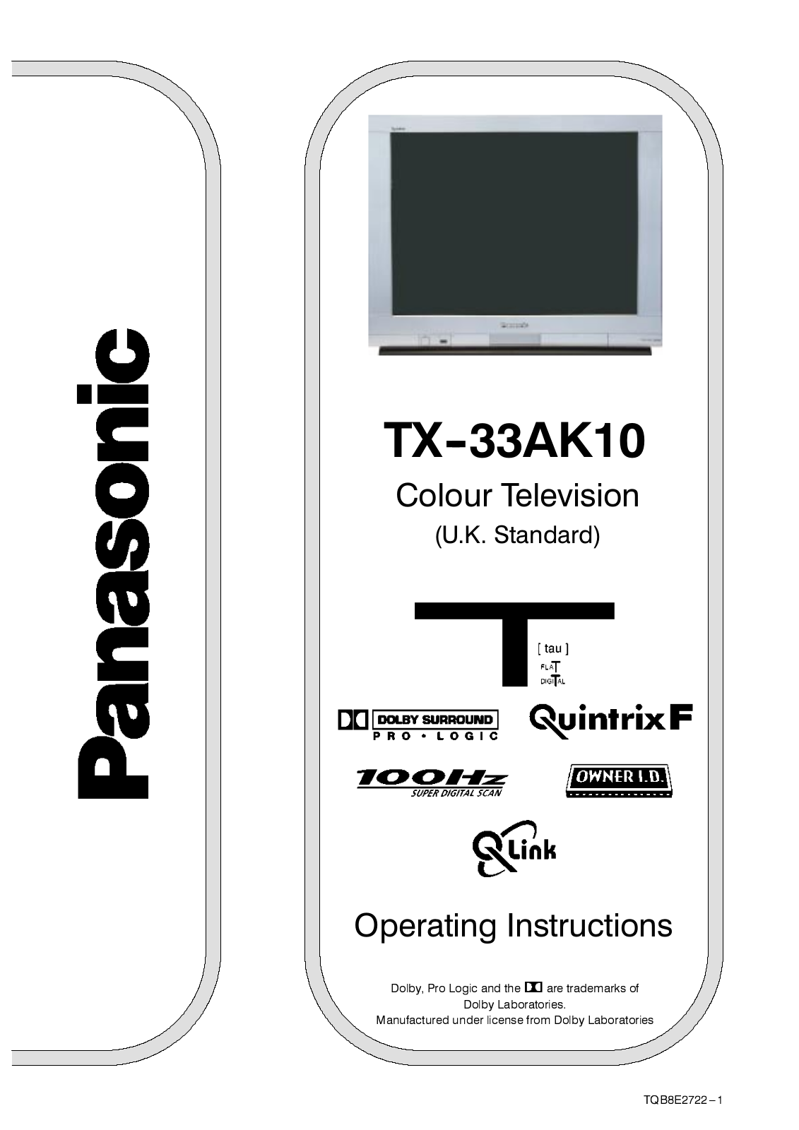 Panasonic TX-33AK10 User Manual