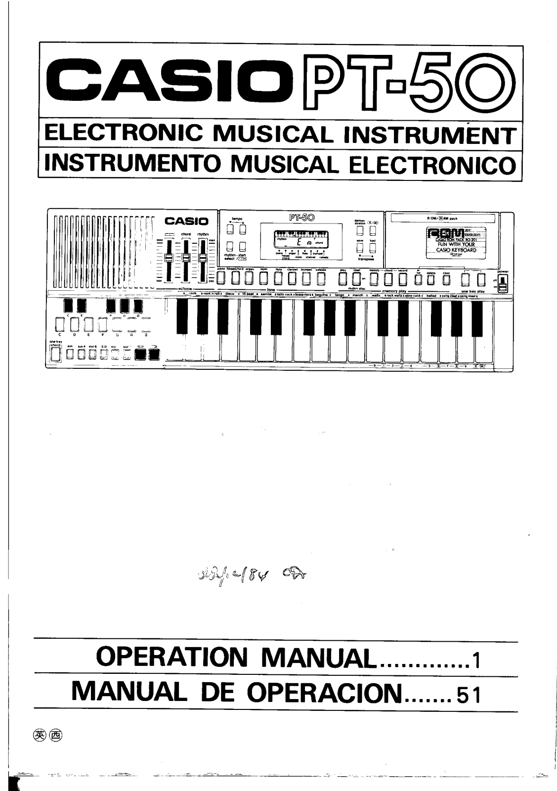 Casio PT-50 User Manual