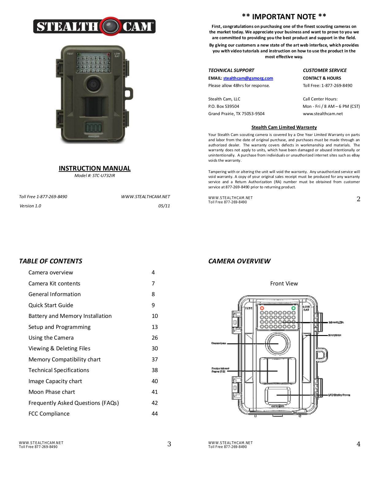 Stealth Cam STC-U732K User Manual