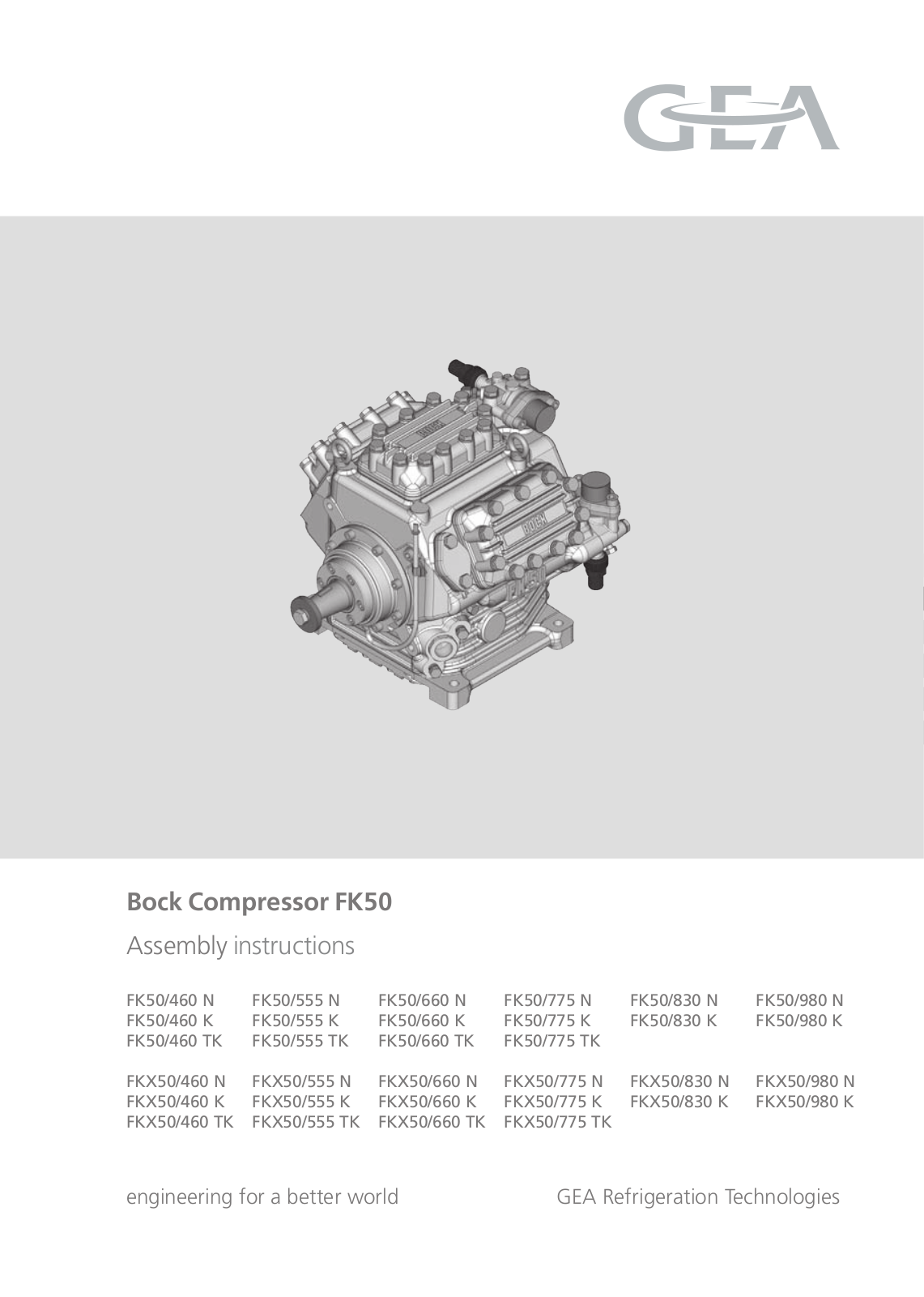 GEA Bock FK50 User Manual