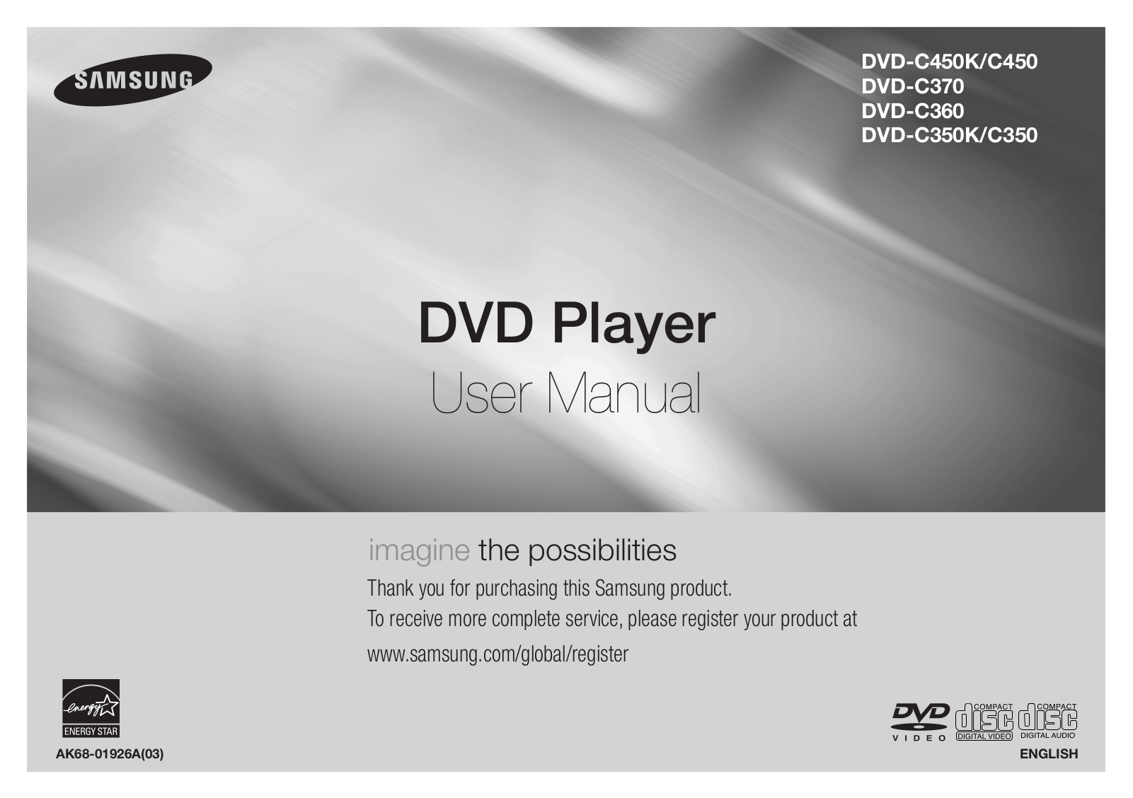 Samsung DVD-C450K, DVD-C450, DVD-C370, DVD-C360, DVD-C350K User Manual