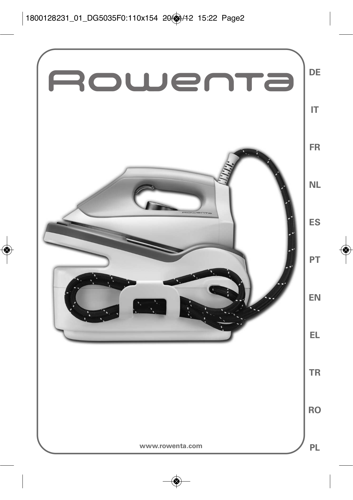 Rowenta DG5070, DG5060, DG5030, DG5035 User Manual