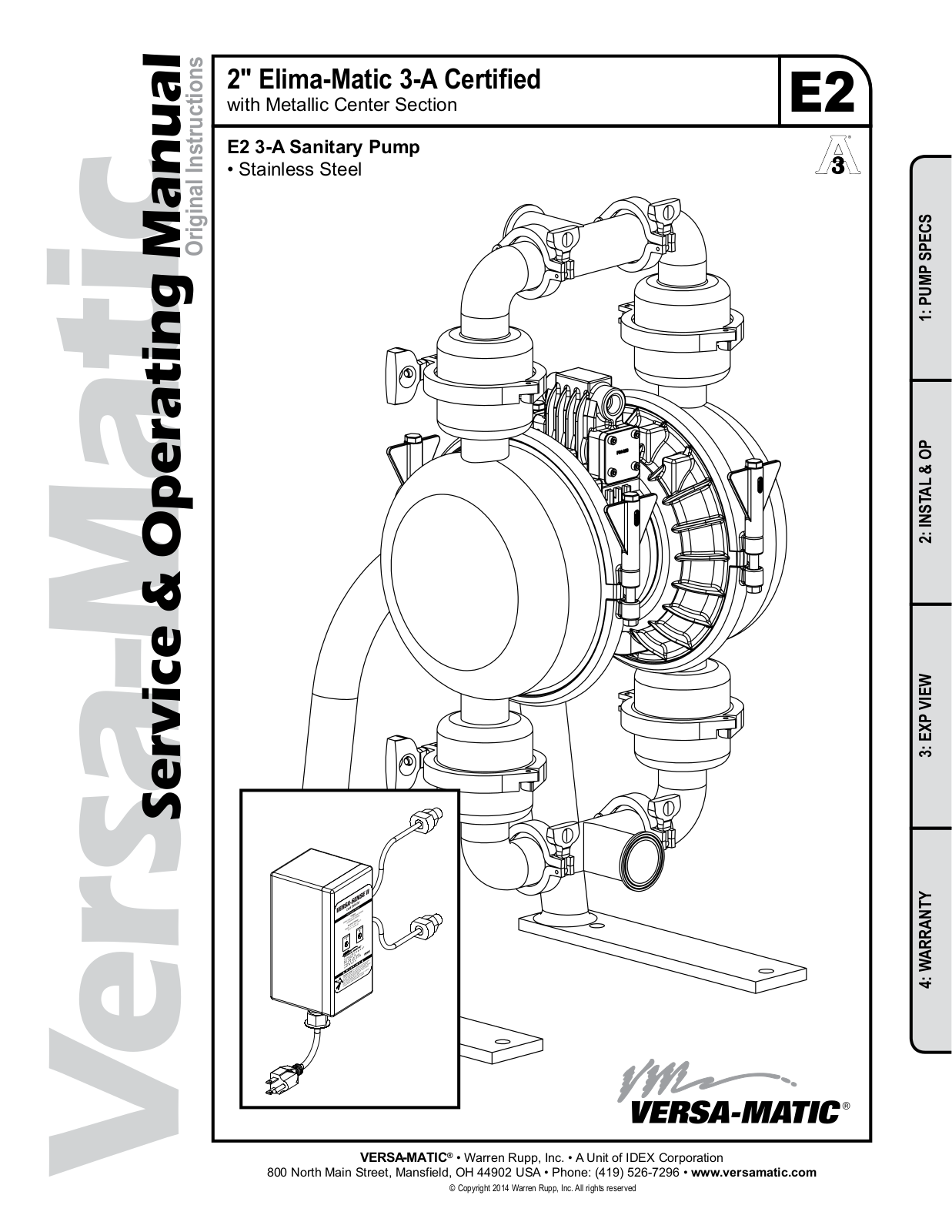 Versa-Matic 2 Elima-Matic 3-A Certified User Manual