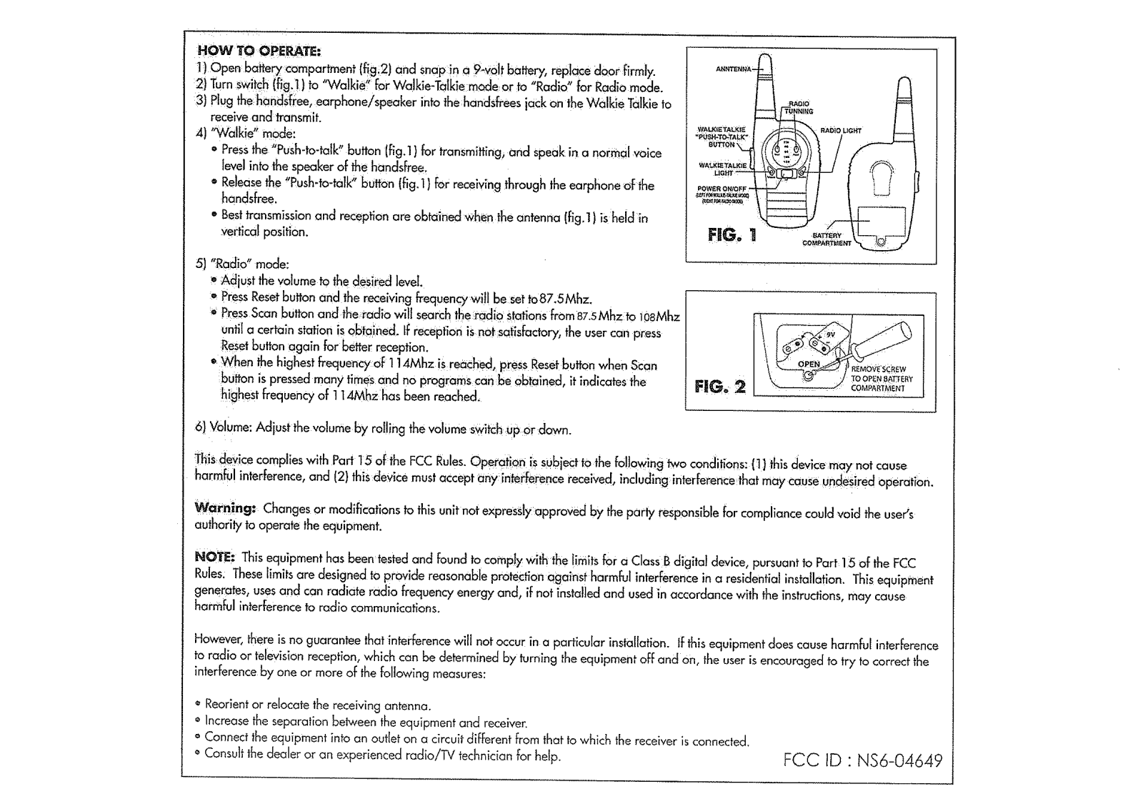 Manley Toys 04649 User Manual