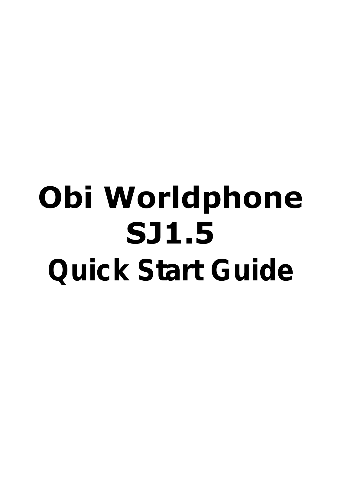 OBI Connect FZE SJ15 User Manual