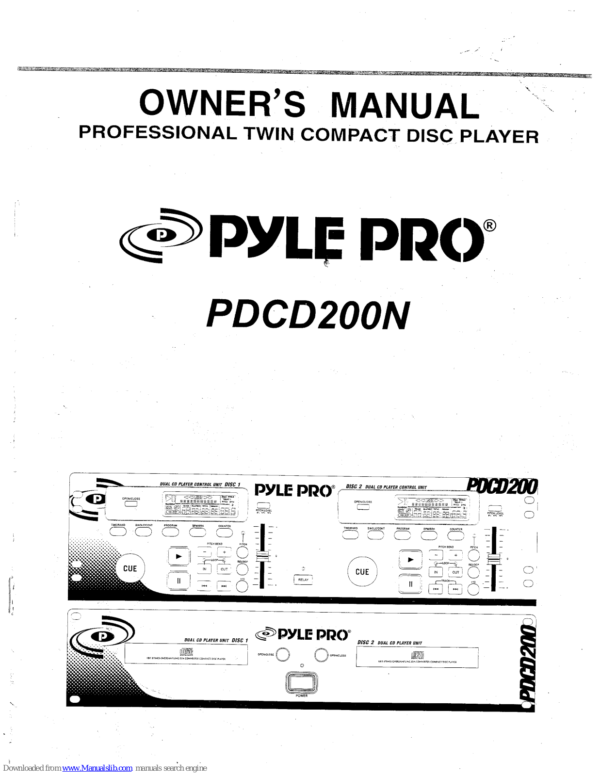 Pyle Pro PDCD200N Owner's Manual