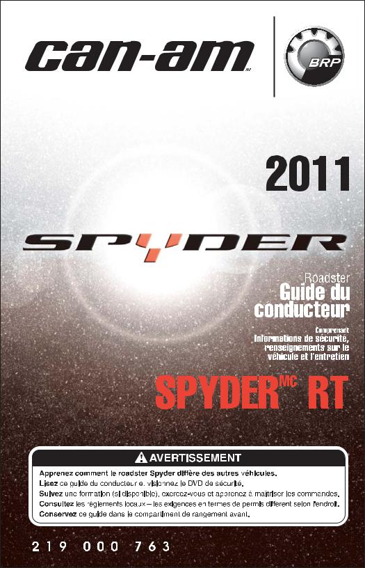 Can-Am Spyder RT User Manual
