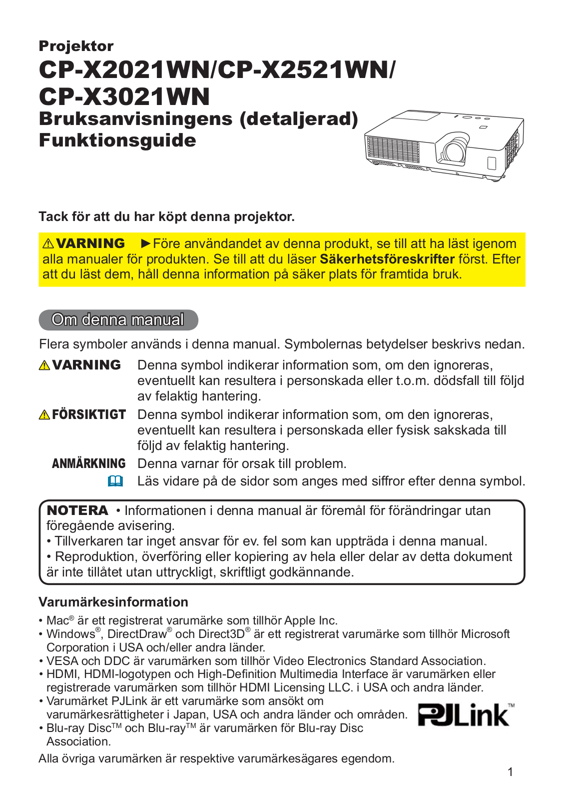 Hitachi CP-X2521WN, CP-X2021WN User Manual