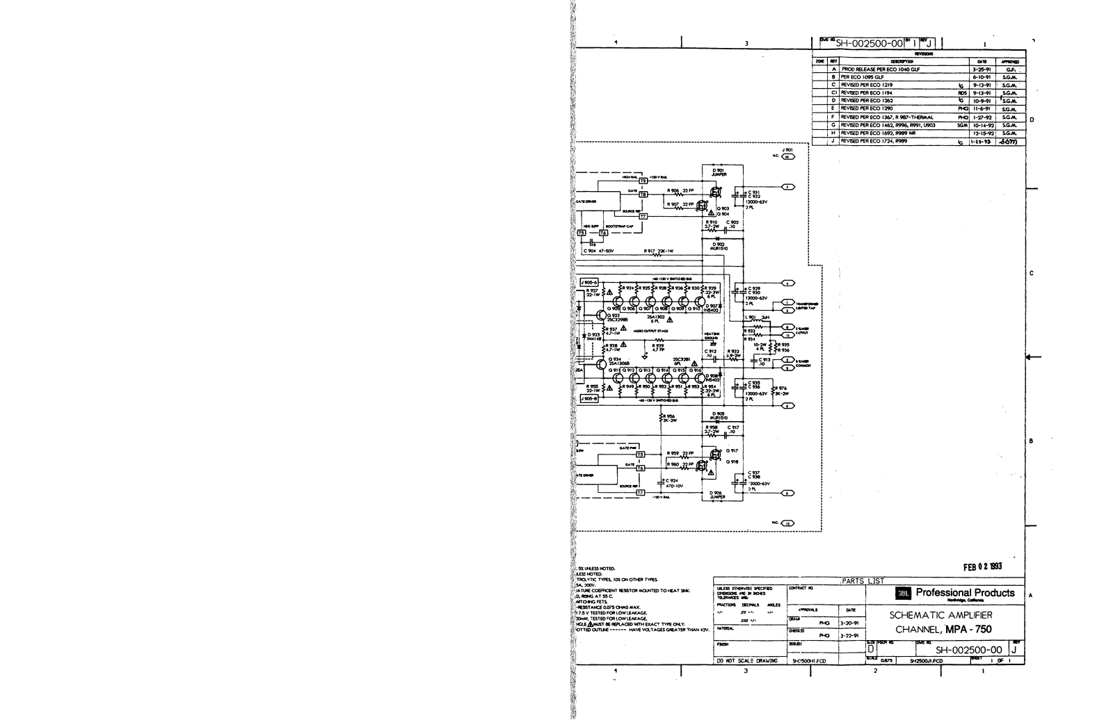 JBL MPA750 Service Manual