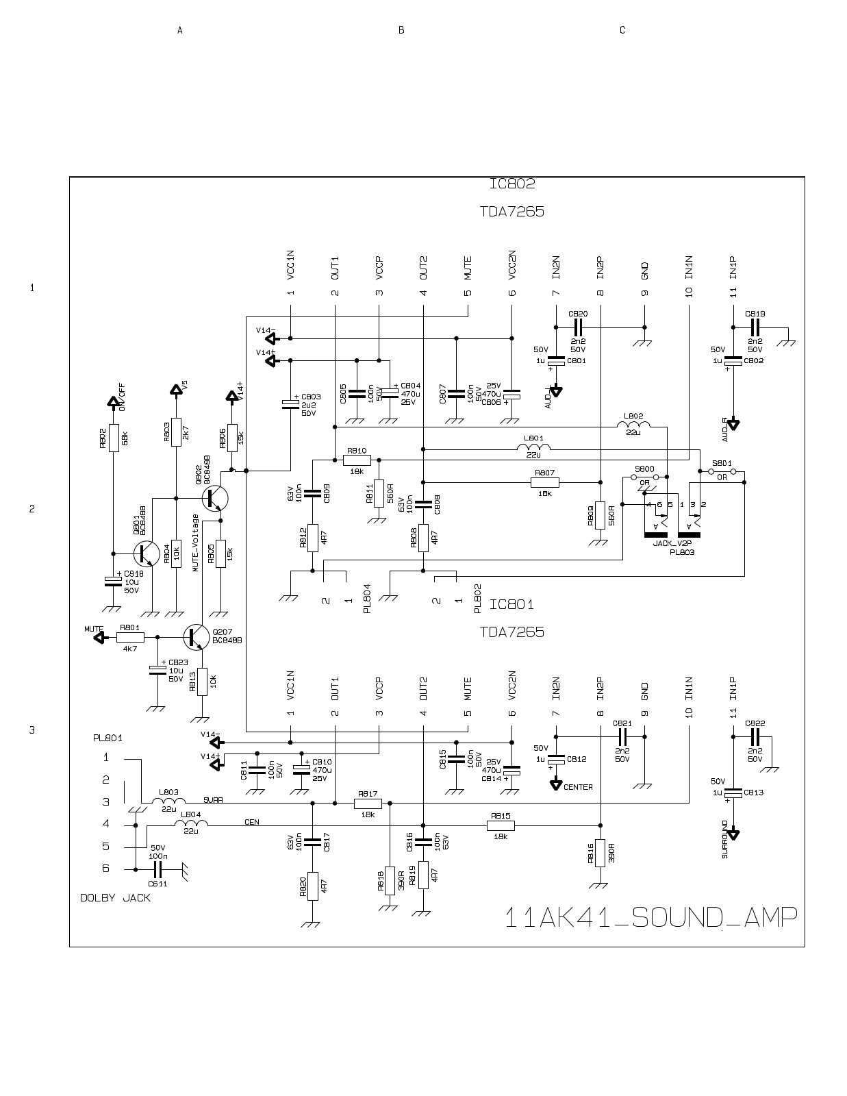 VESTEL 11AK41 Schematics sound