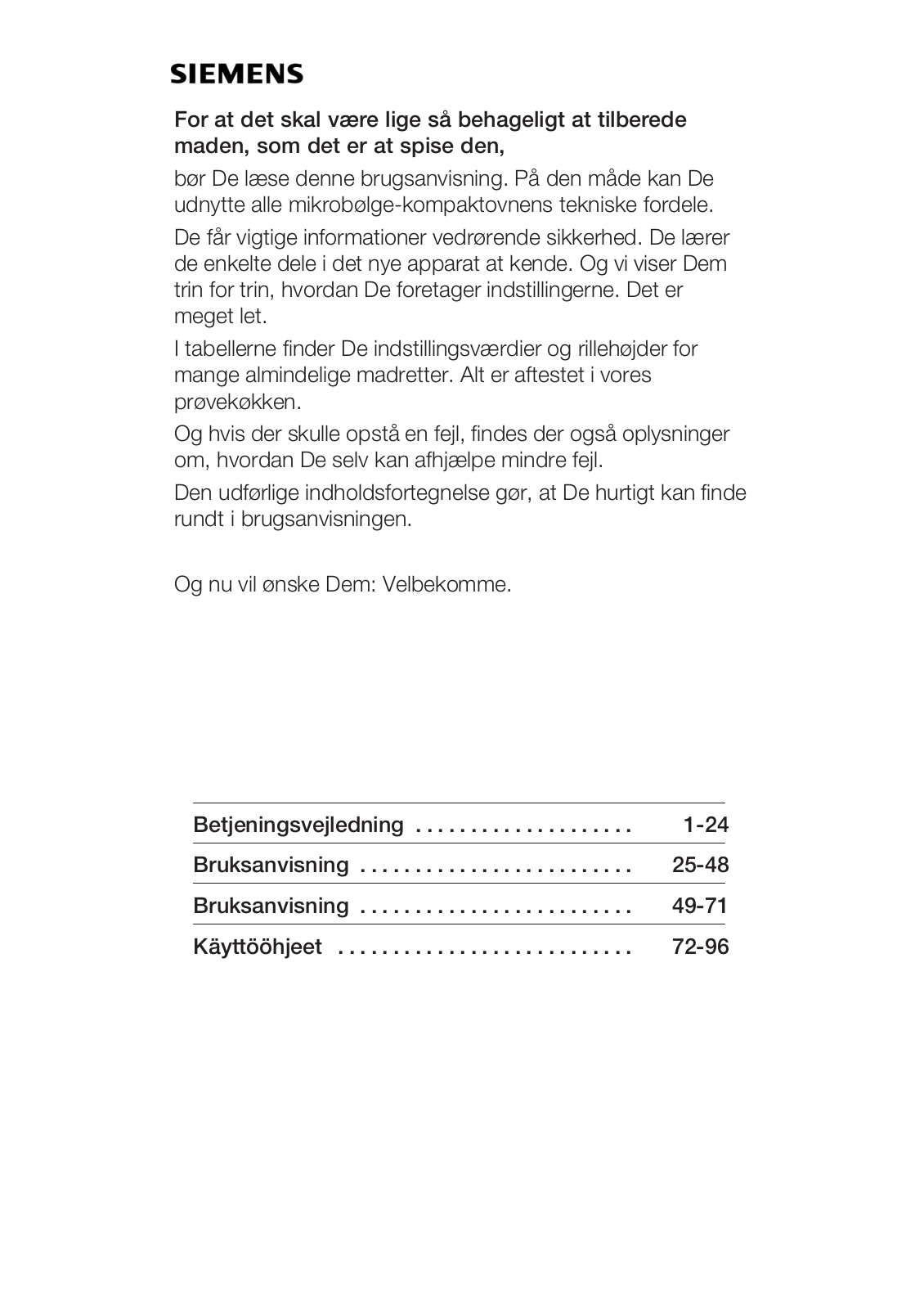 Siemens HF22M540/10, HF22M540/01, HF22M240/10, HF22M240, HF22M240/01 User Manual