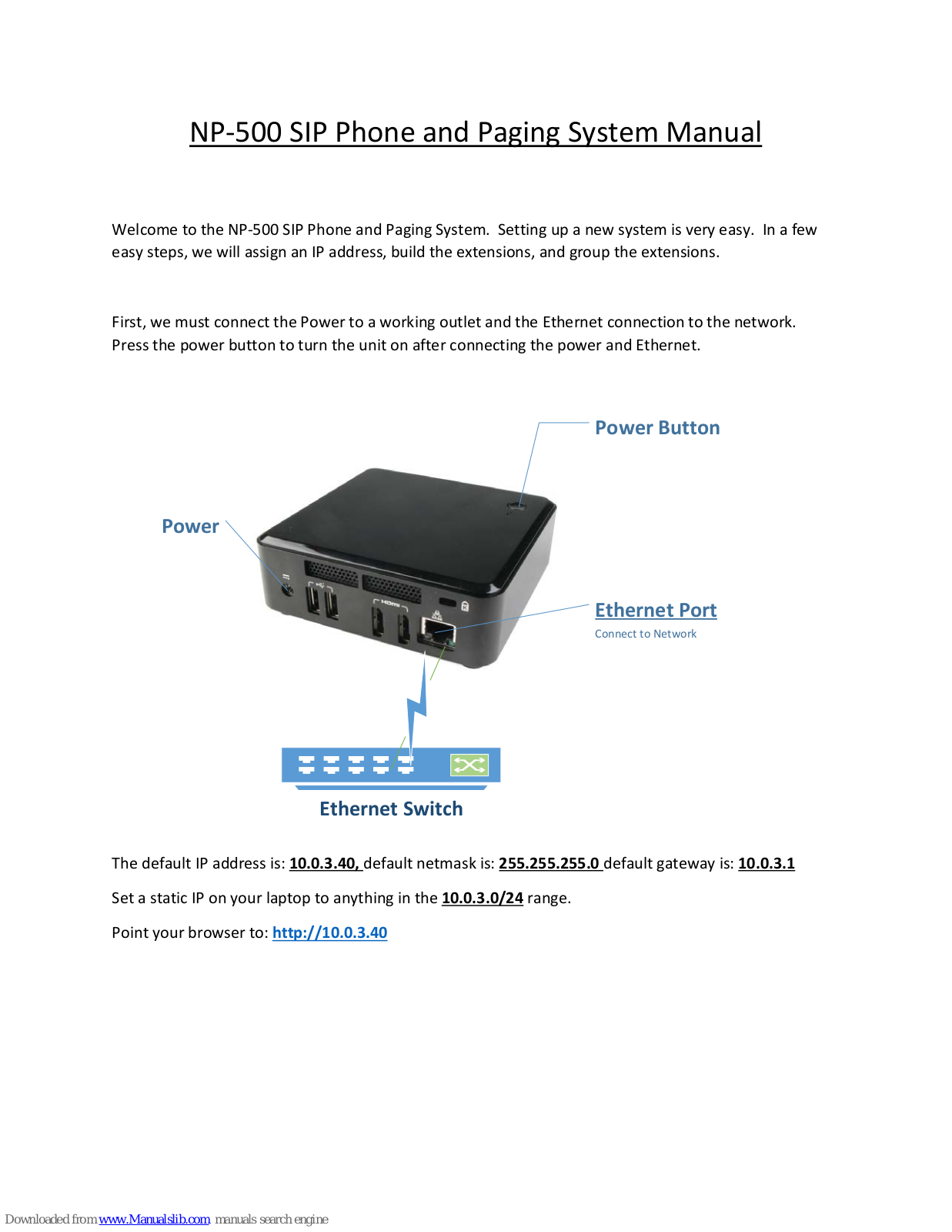 Nytechco NP-500 User Manual - ManualMachine.com