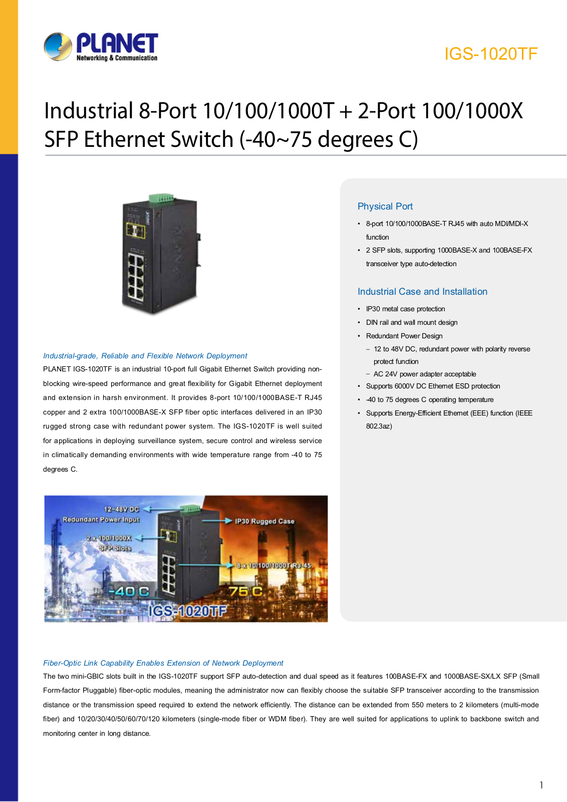 Planet IGS-1020TF User Manual