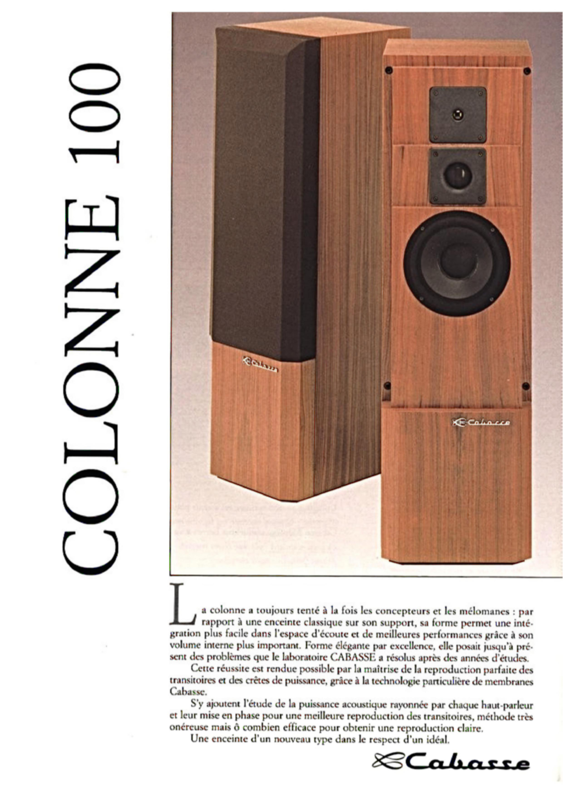 Cabasse Colonne-100 User guide - ManualMachine.com