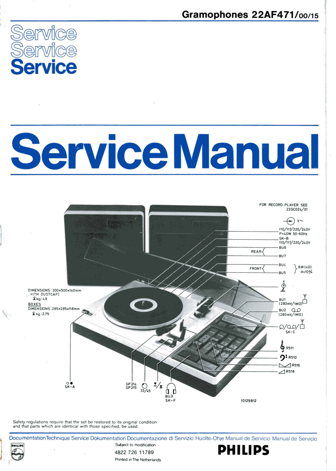 Philips AF-471 Service Manual