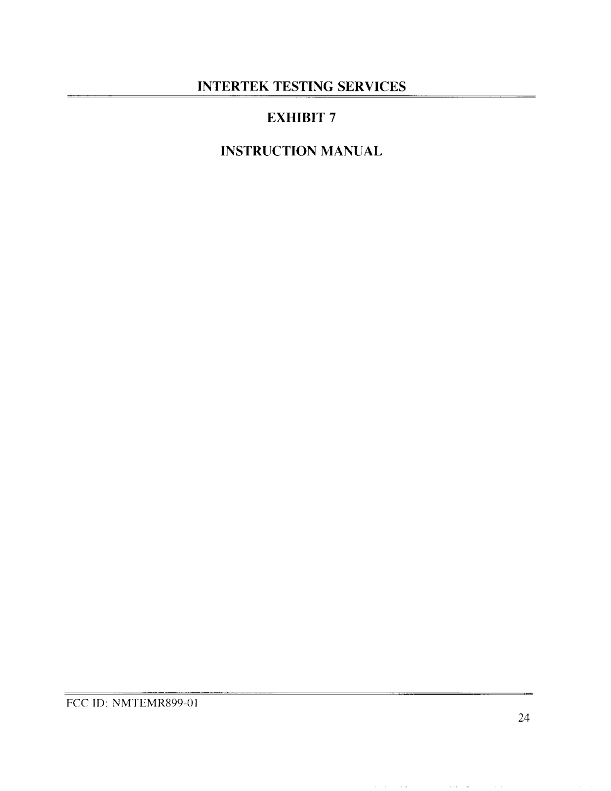 IDT Technology EMR899 01 User Manual