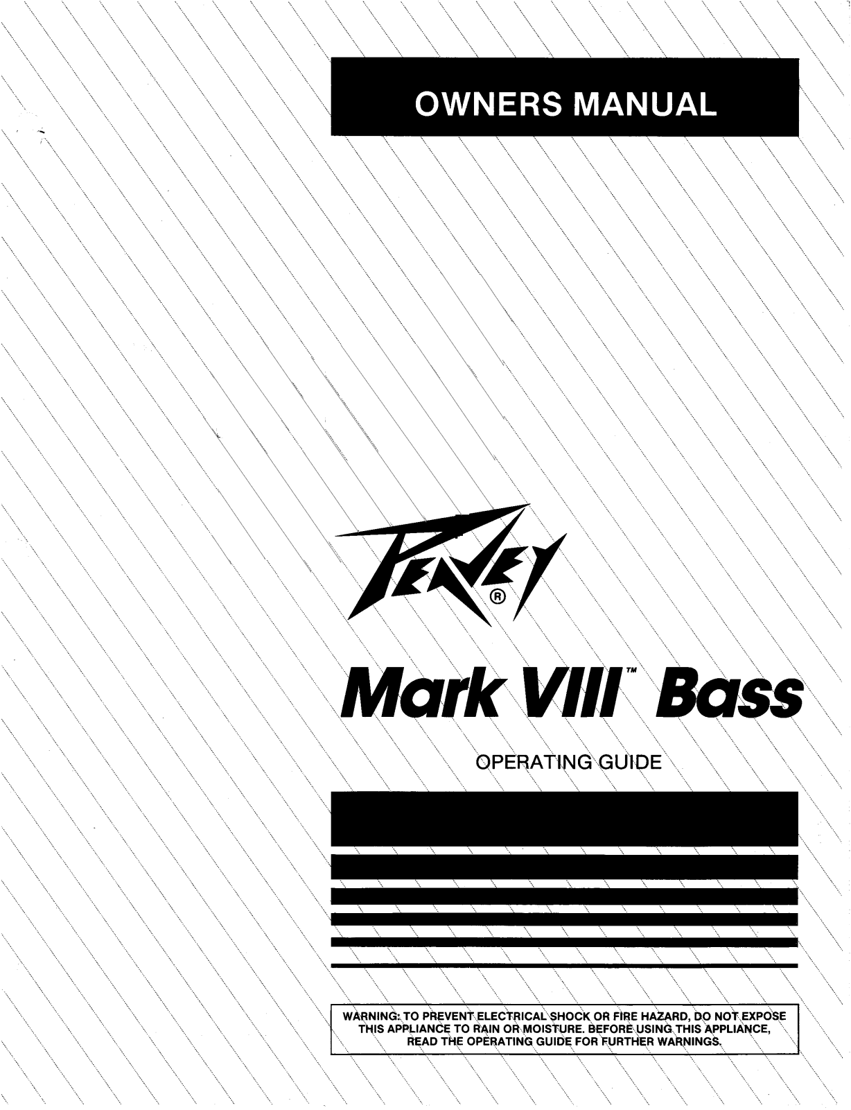 Peavey MARK VIII BASS Owners Manual