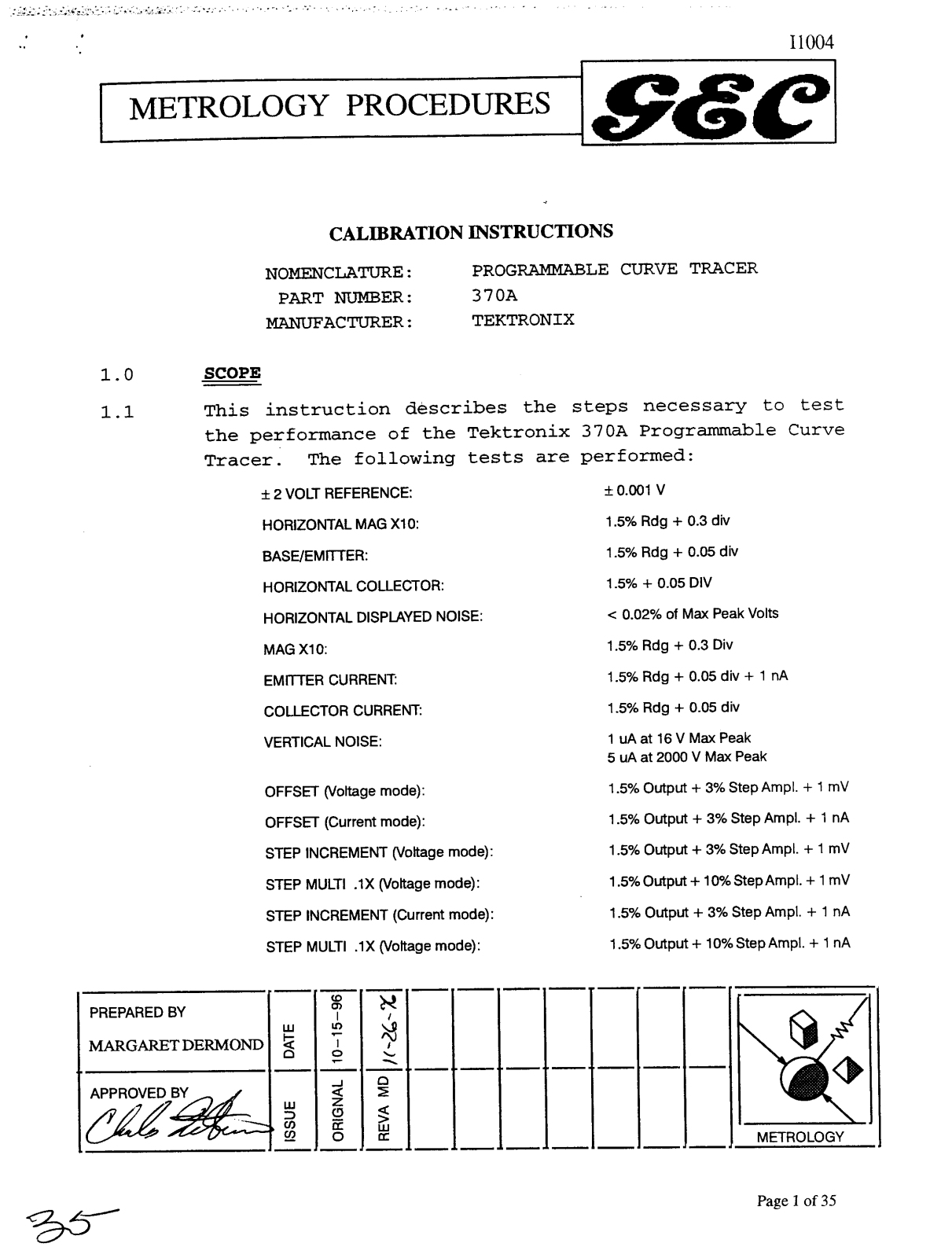 Tektronix 370A Data Sheet