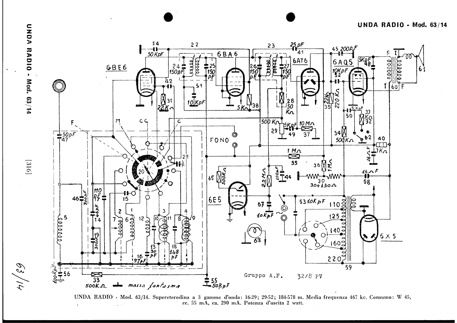 Unda Radio 63 14 schematic