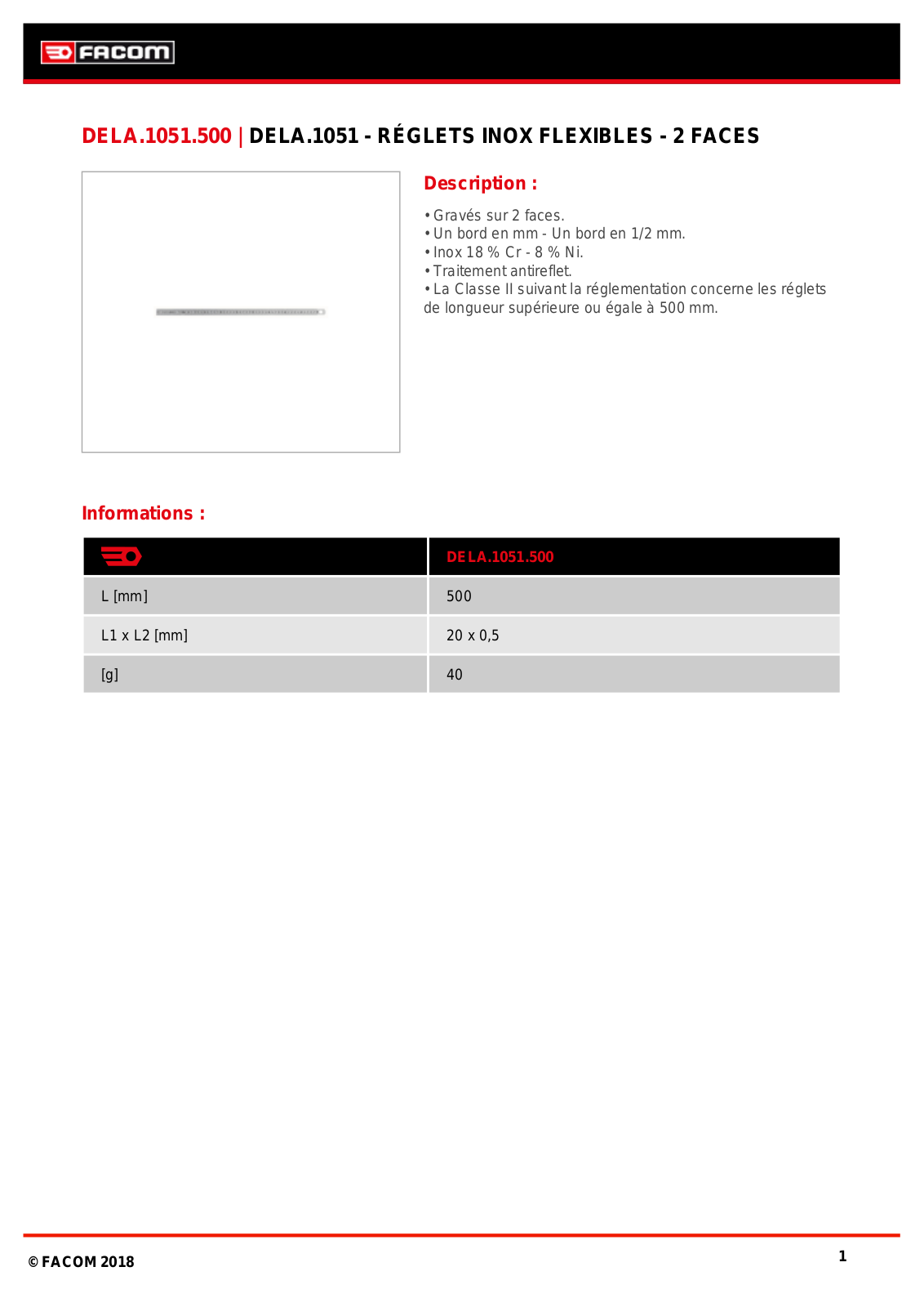 Facom DELA.1051.500 Specification - ManualMachine.com