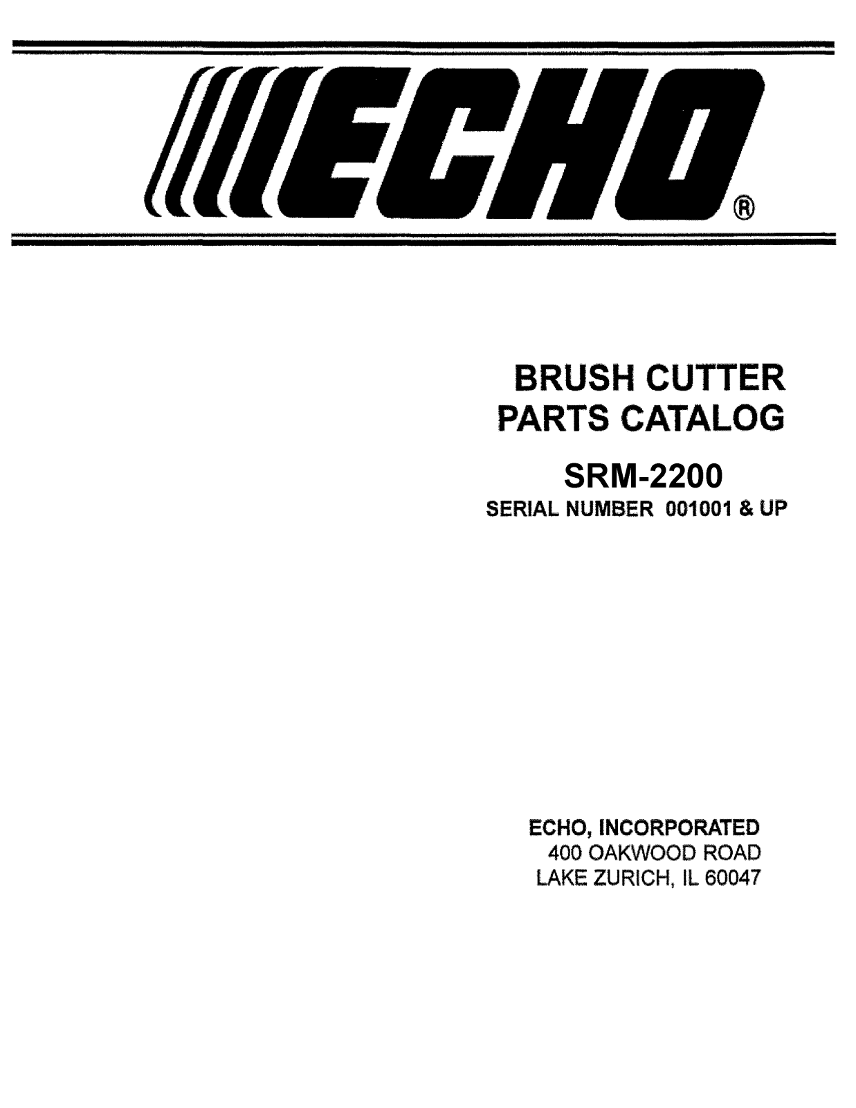 Echo SRM-2200 User Manual