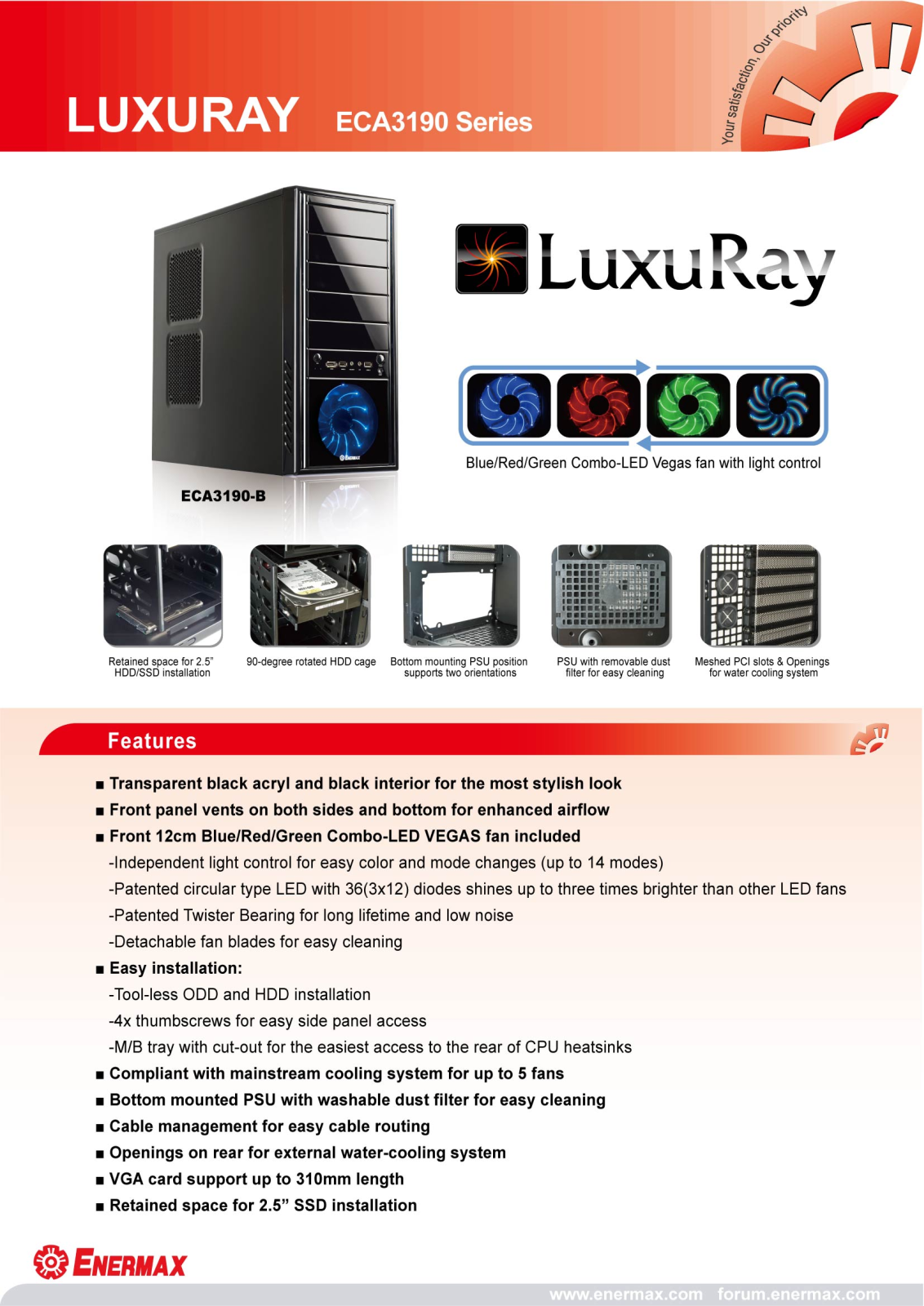 Enermax ECA3190, ECA3191, ECA3192 DATASHEET