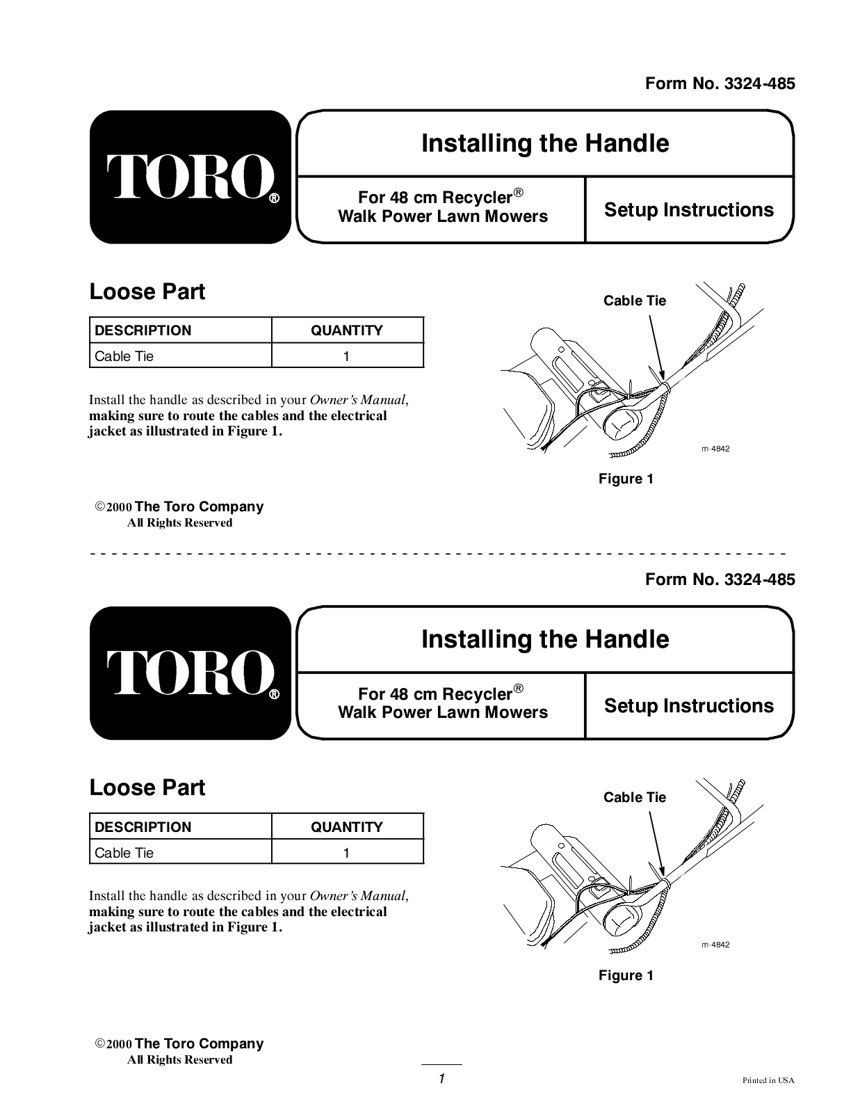 Toro 20805, 20811, 20812, 20813, 20826 Setup Instructions