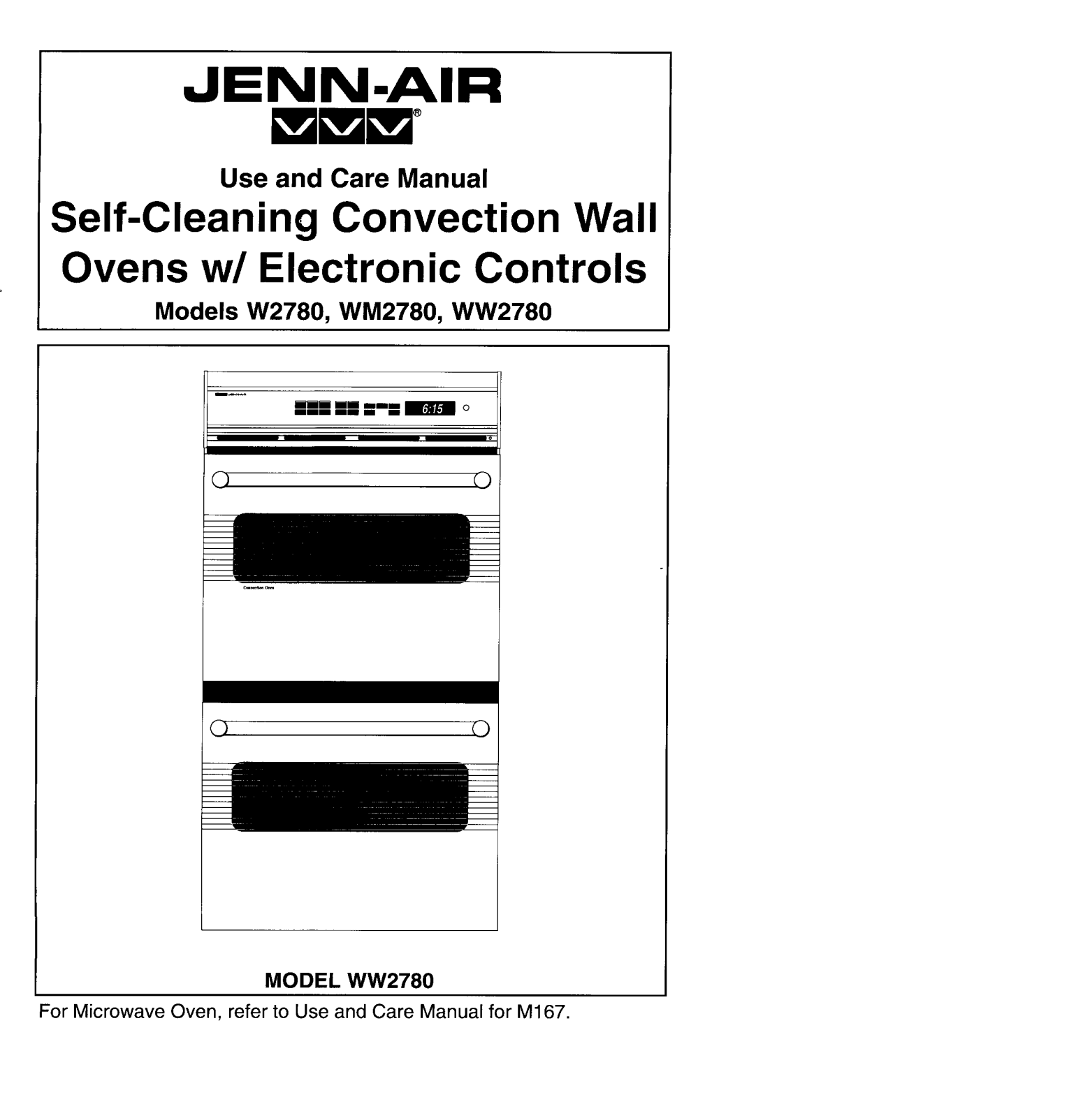 Jenn-Air W2780B, W2780B-C, W2780W, W2780W-C, WM2780B Owner's Manual