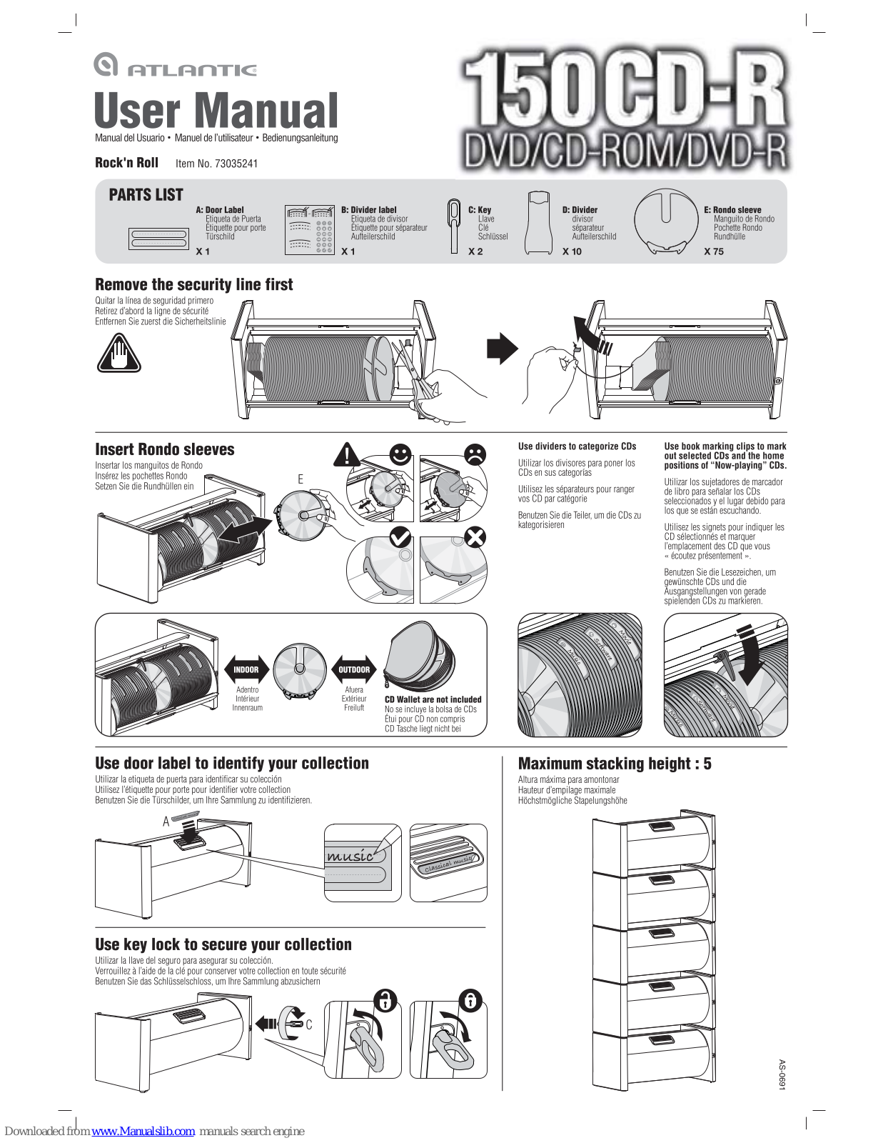 Atlantic Rock'n Roll 73035241 User Manual