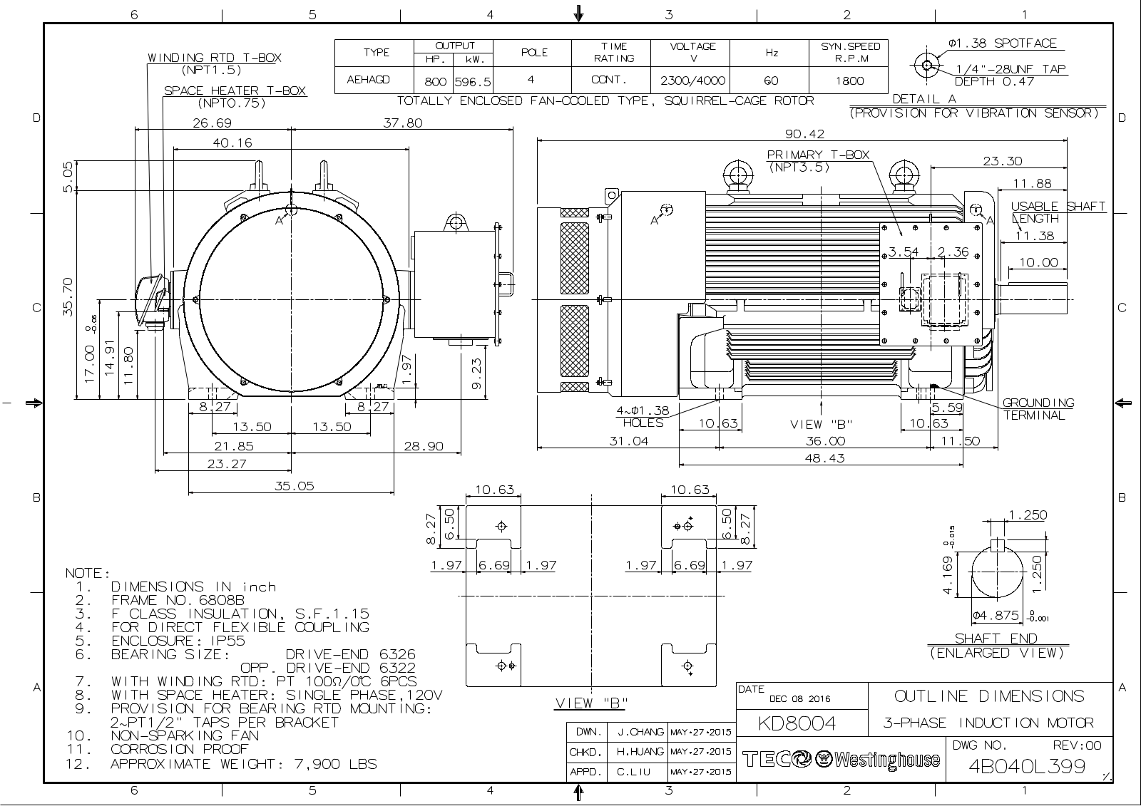 Teco KD8004 Reference Drawing