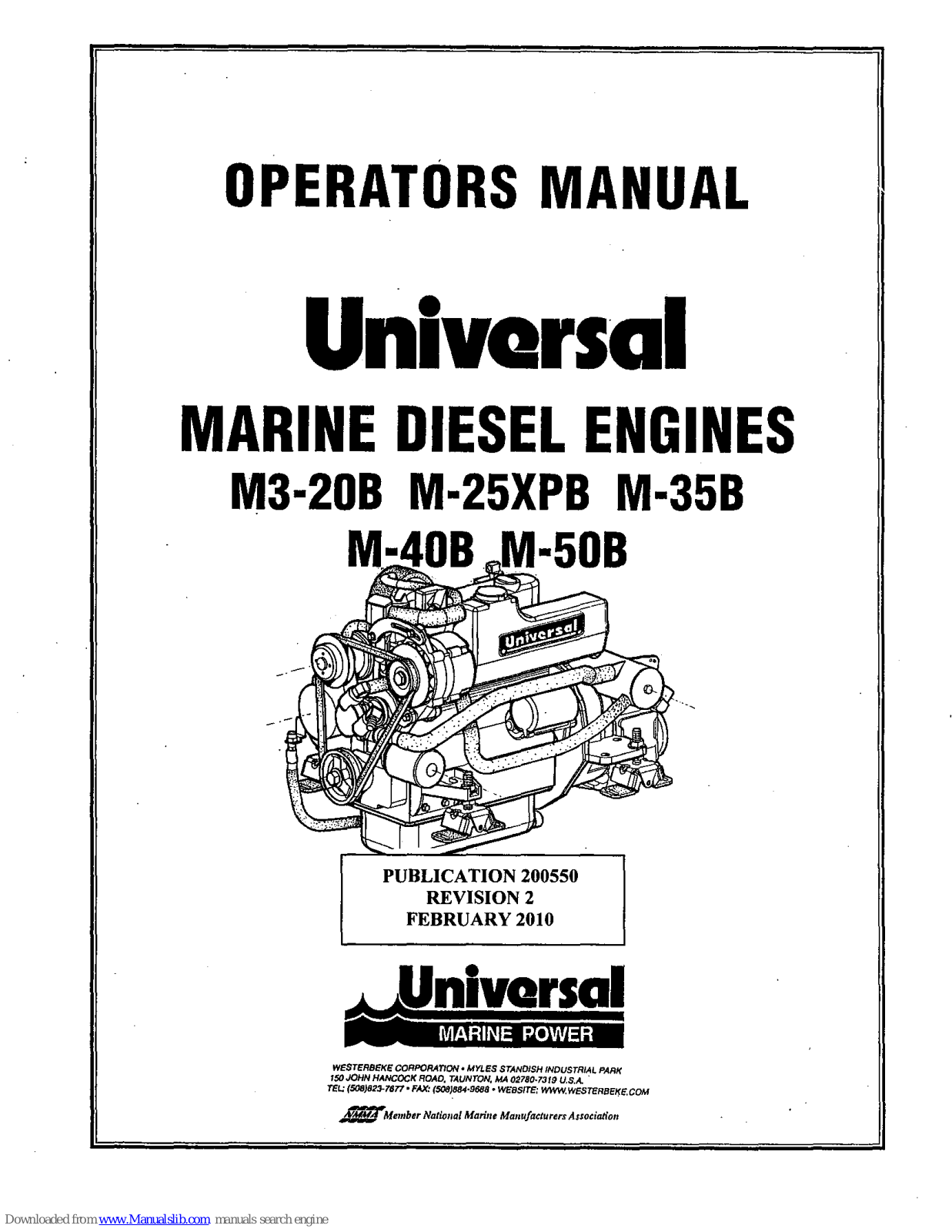 Westerbeke M3-20B, M-50B, M-25XPB, M-35B, M-40B Operator's Manual - ManualMachine.com