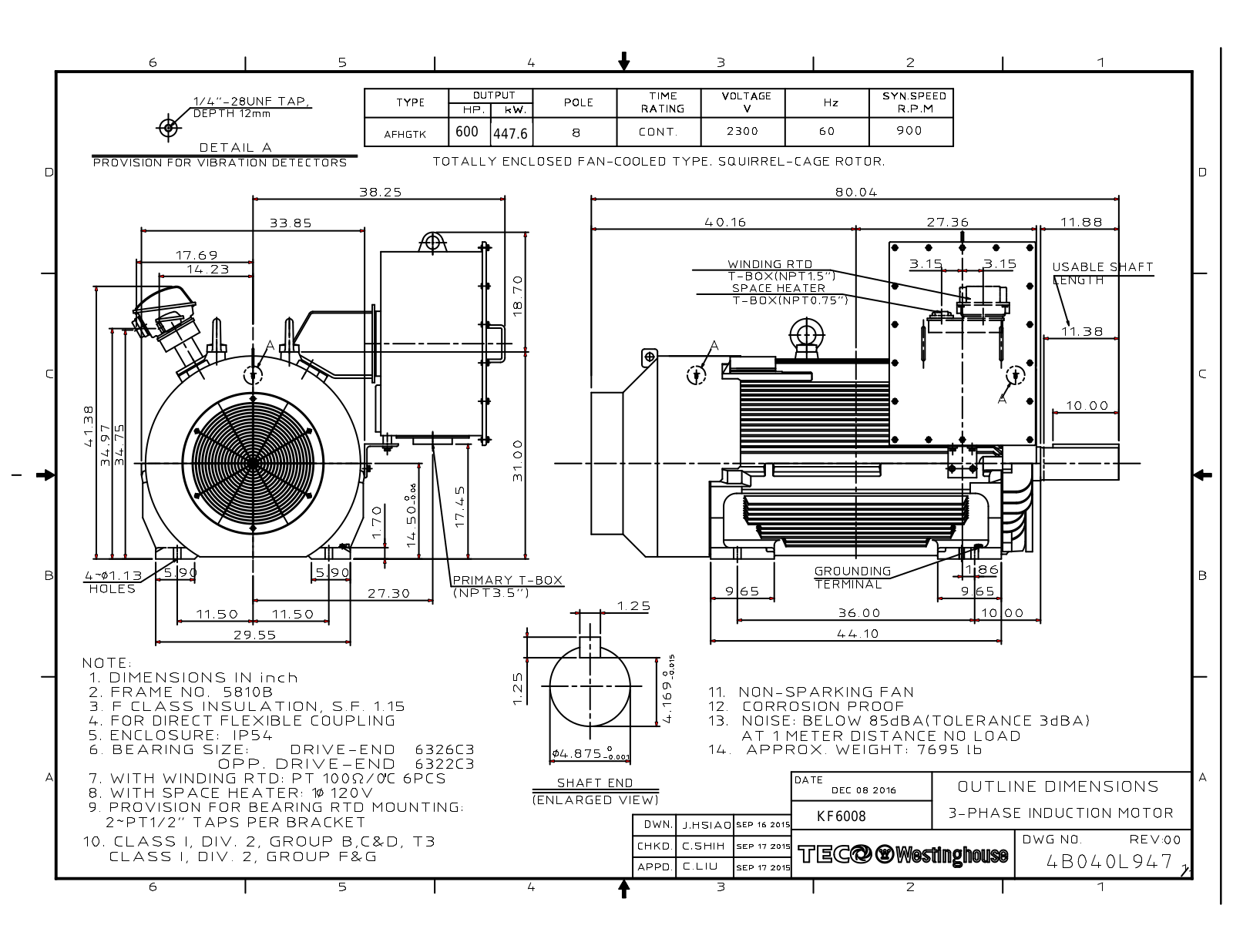 Teco KF6008 Reference Drawing