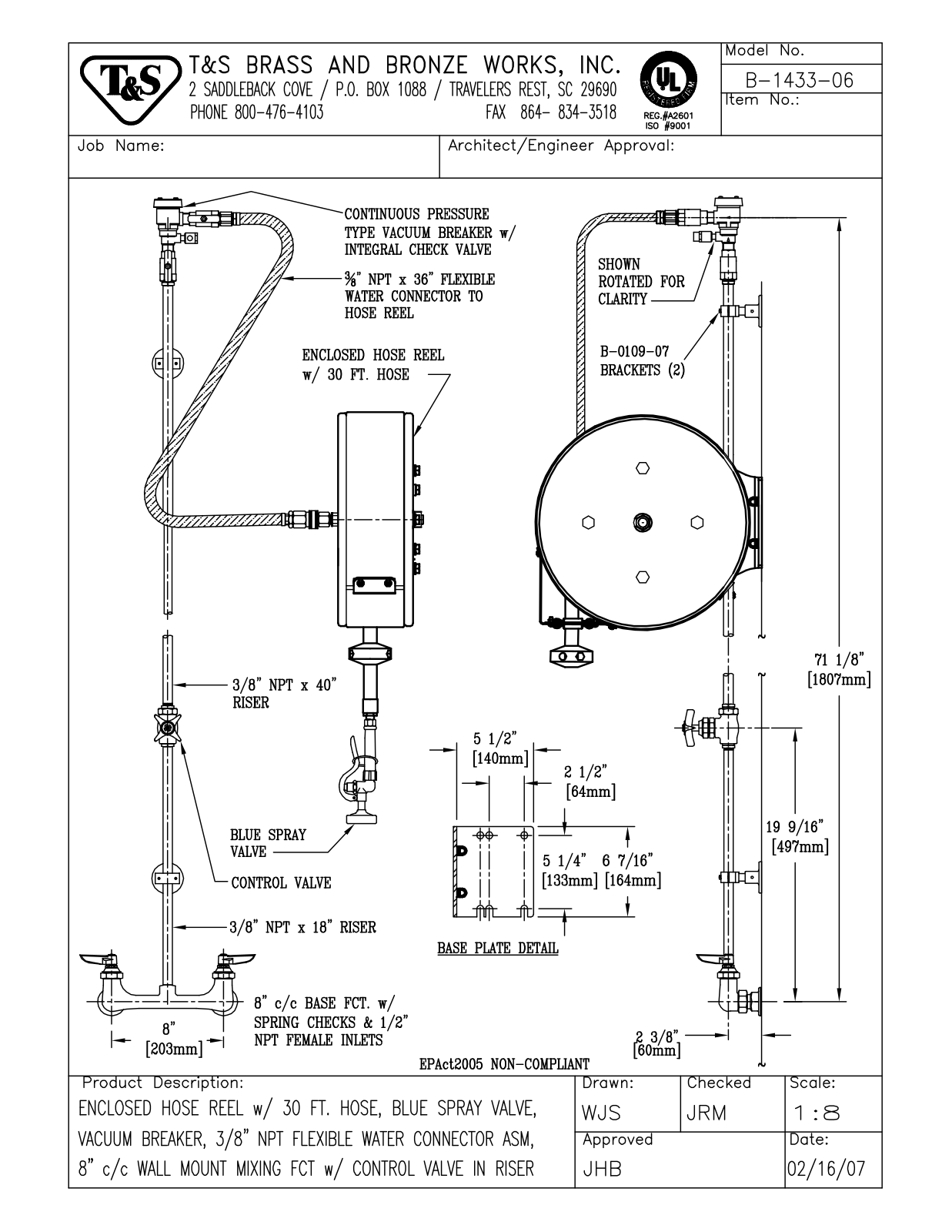 T&S Brass B-1433-06 User Manual