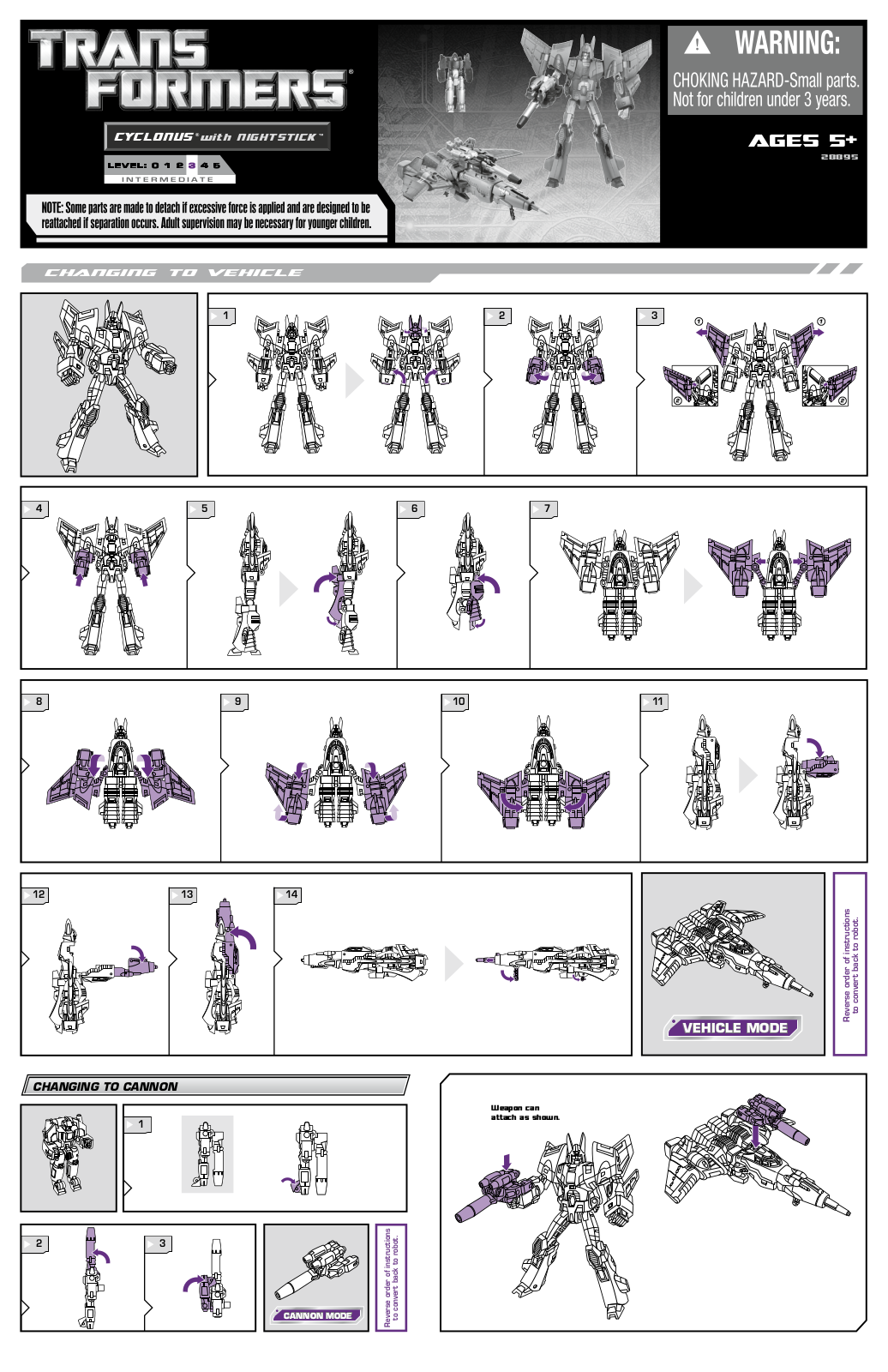 HASBRO Transformers Cyclonus with Nightstick VS Rodimus User Manual