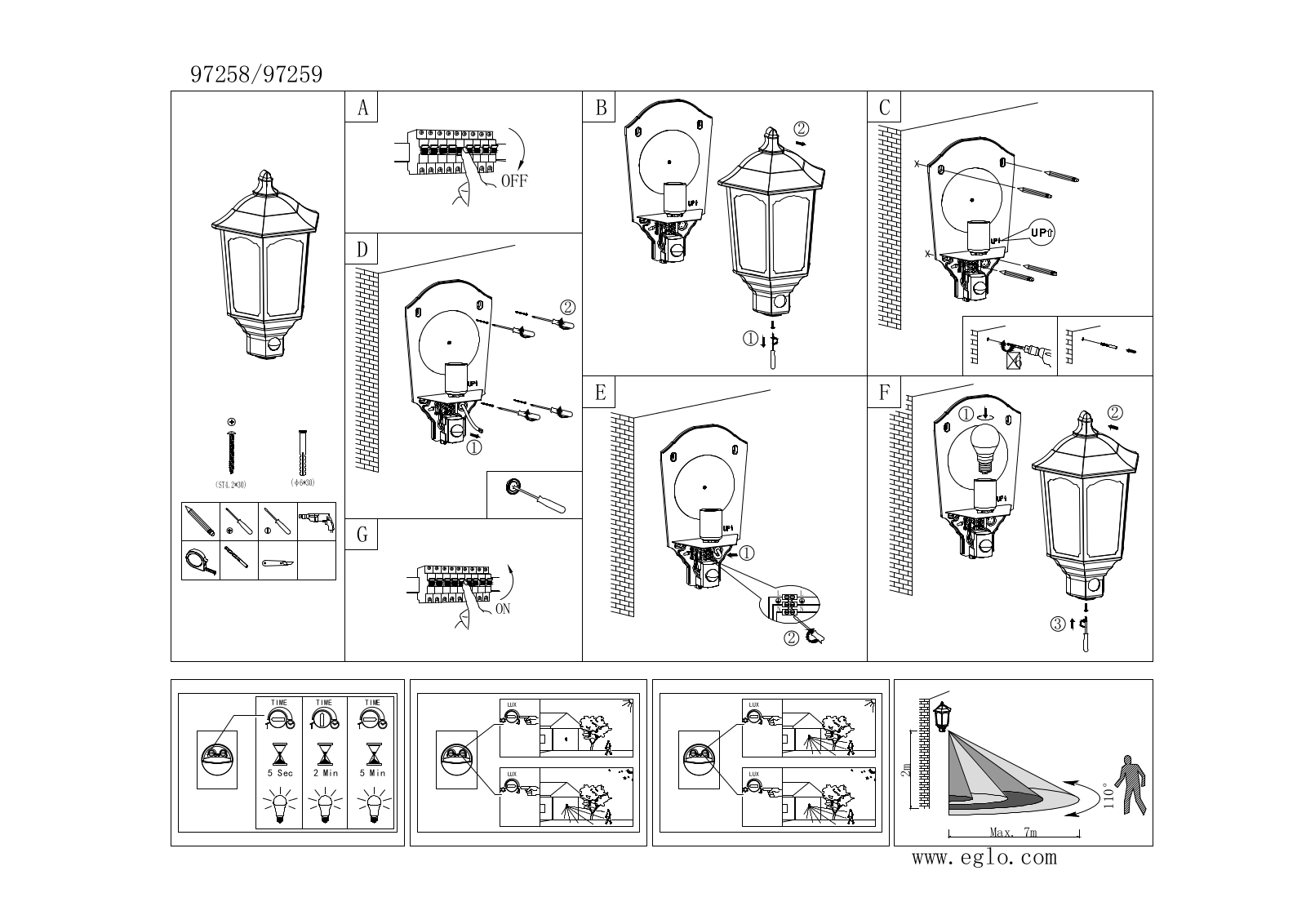 Eglo 97258 operation manual