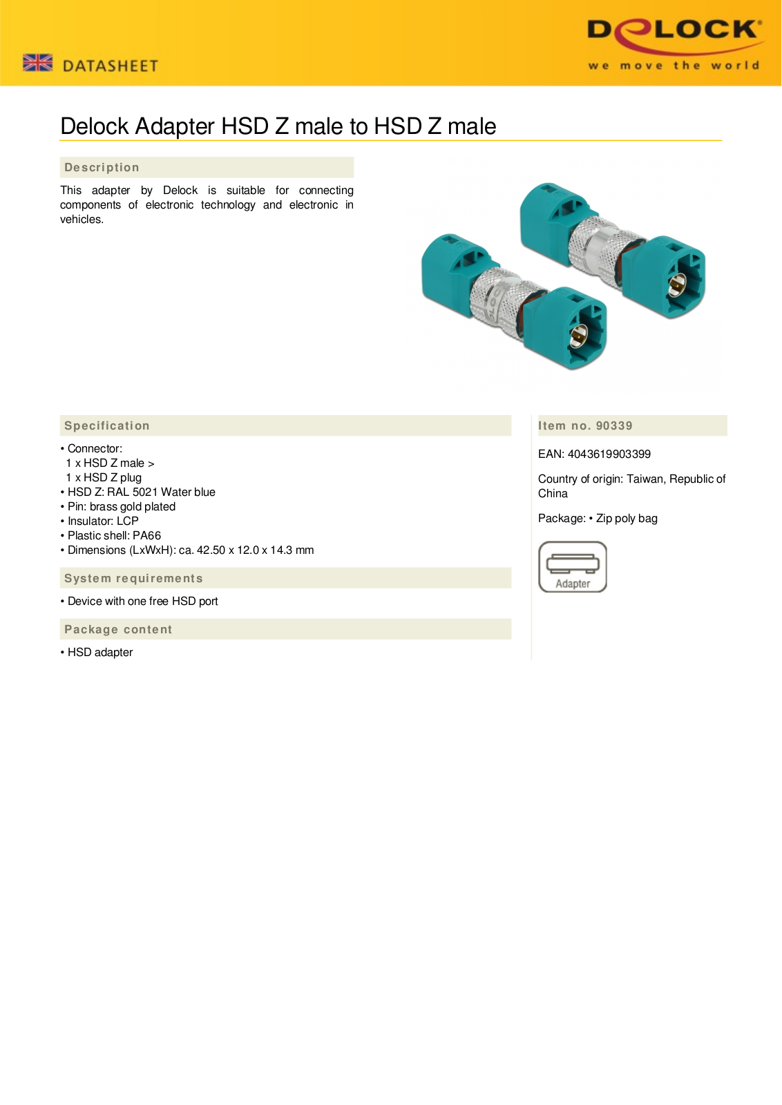 DELOCK 90339 Datasheet - ManualMachine.com
