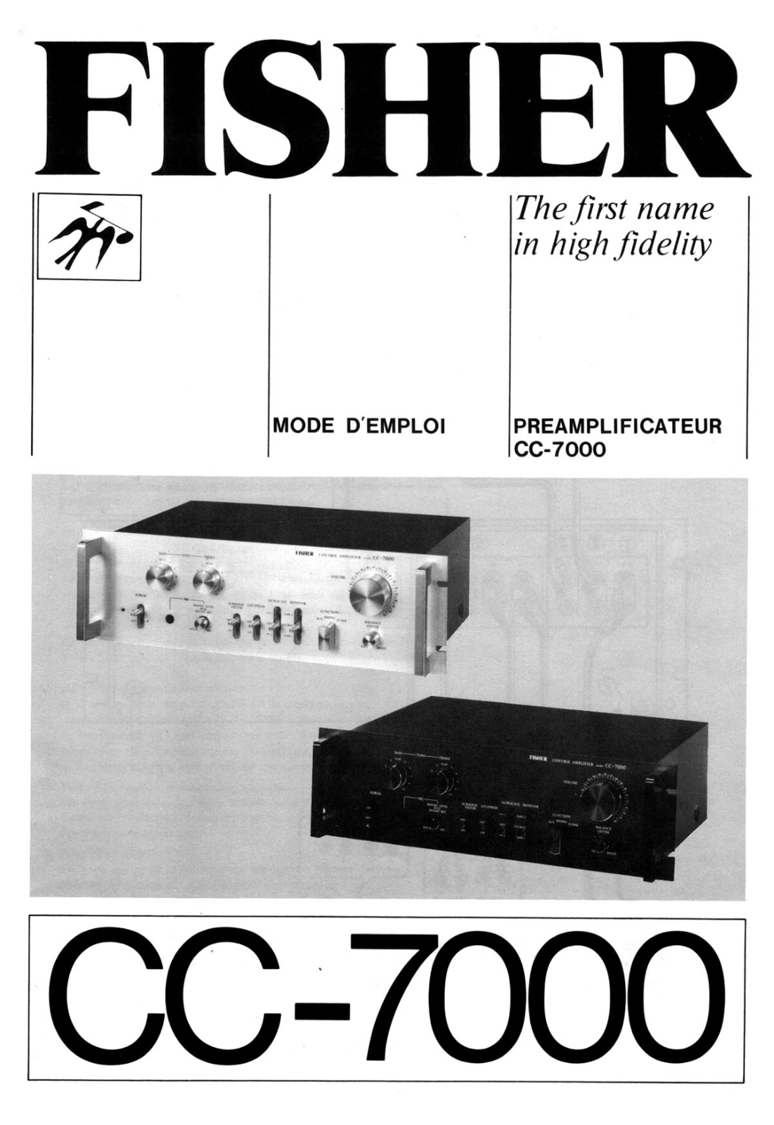 Fisher CC-7000 Owners manual