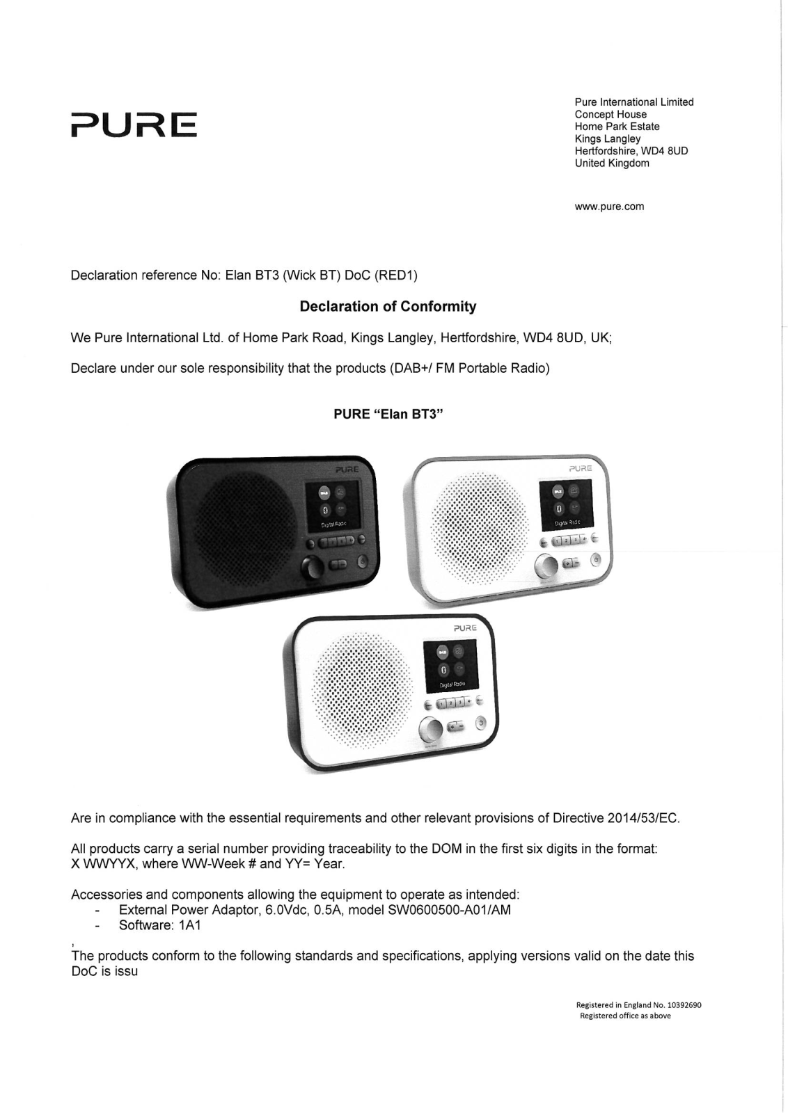 Elan BT3 User Manual