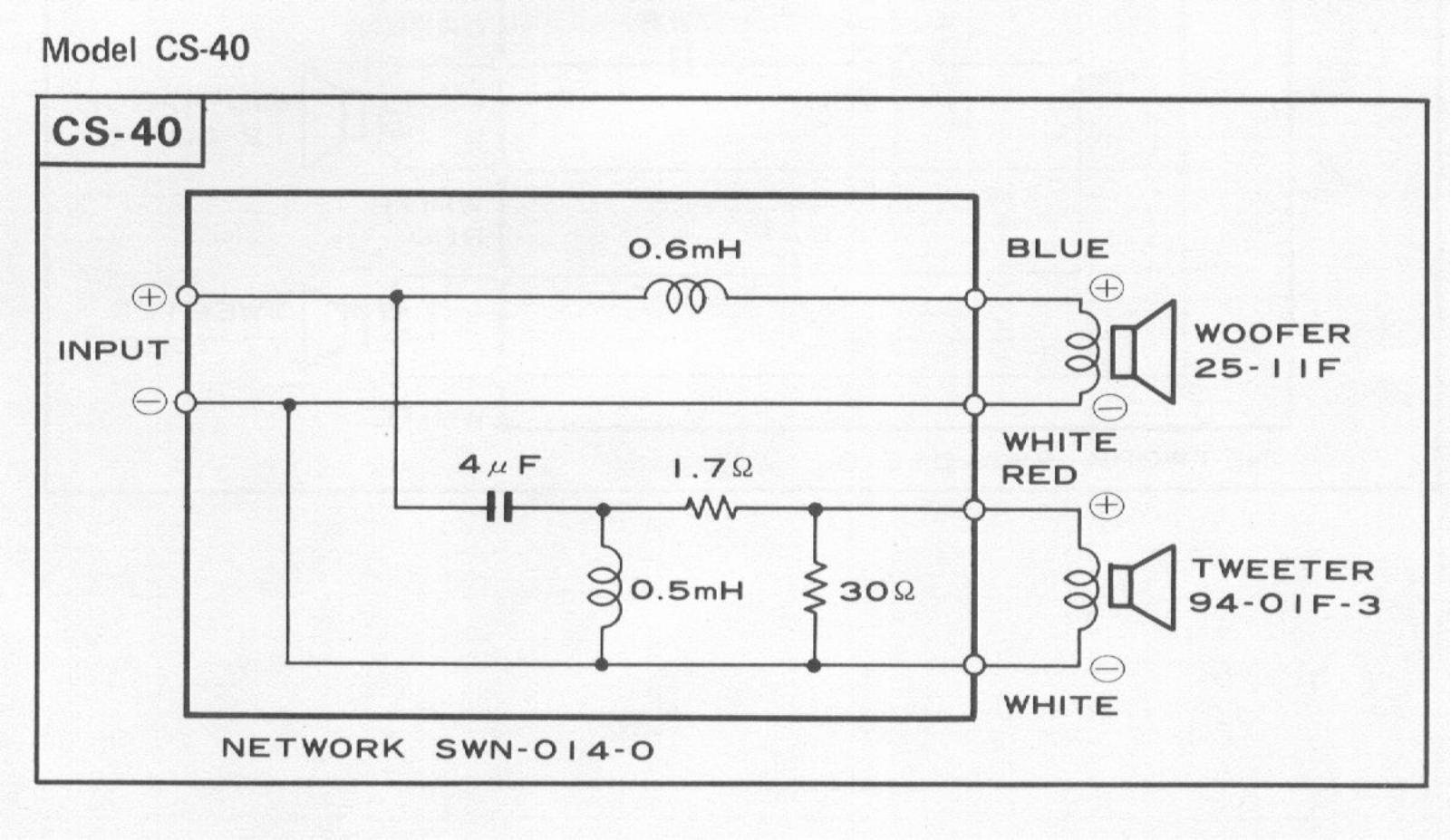 Pioneer CS-40 Schematic