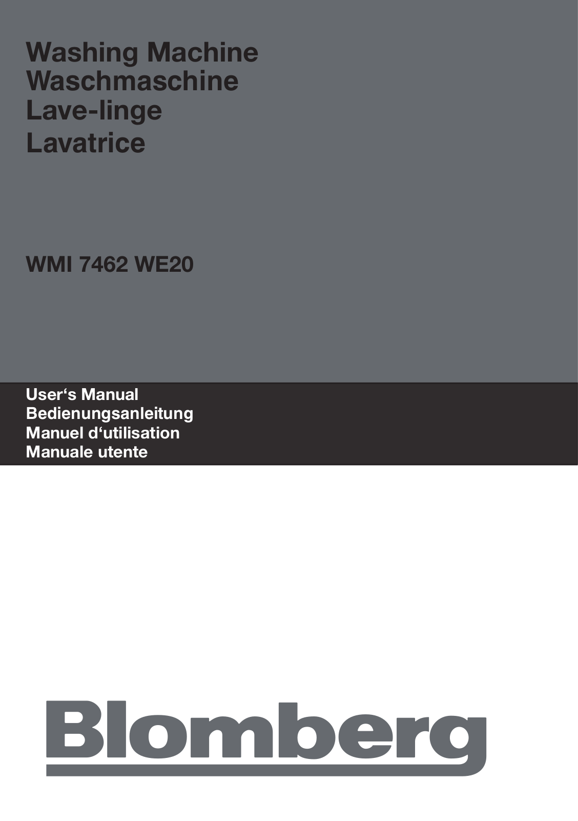 Blomberg WMI 7462 WE20 User Manual