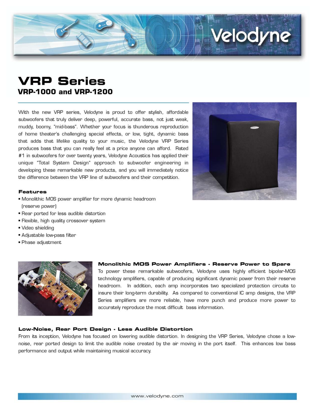 Velodyne Acoustics VPR-1000 Brochure