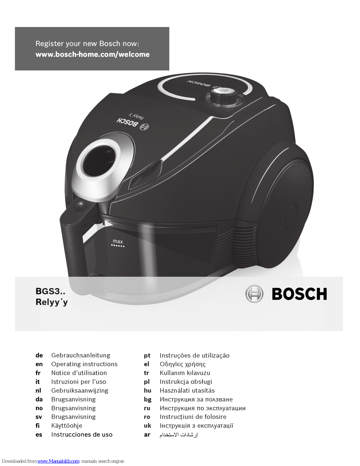 Bosch BGS3 Instruction Manual